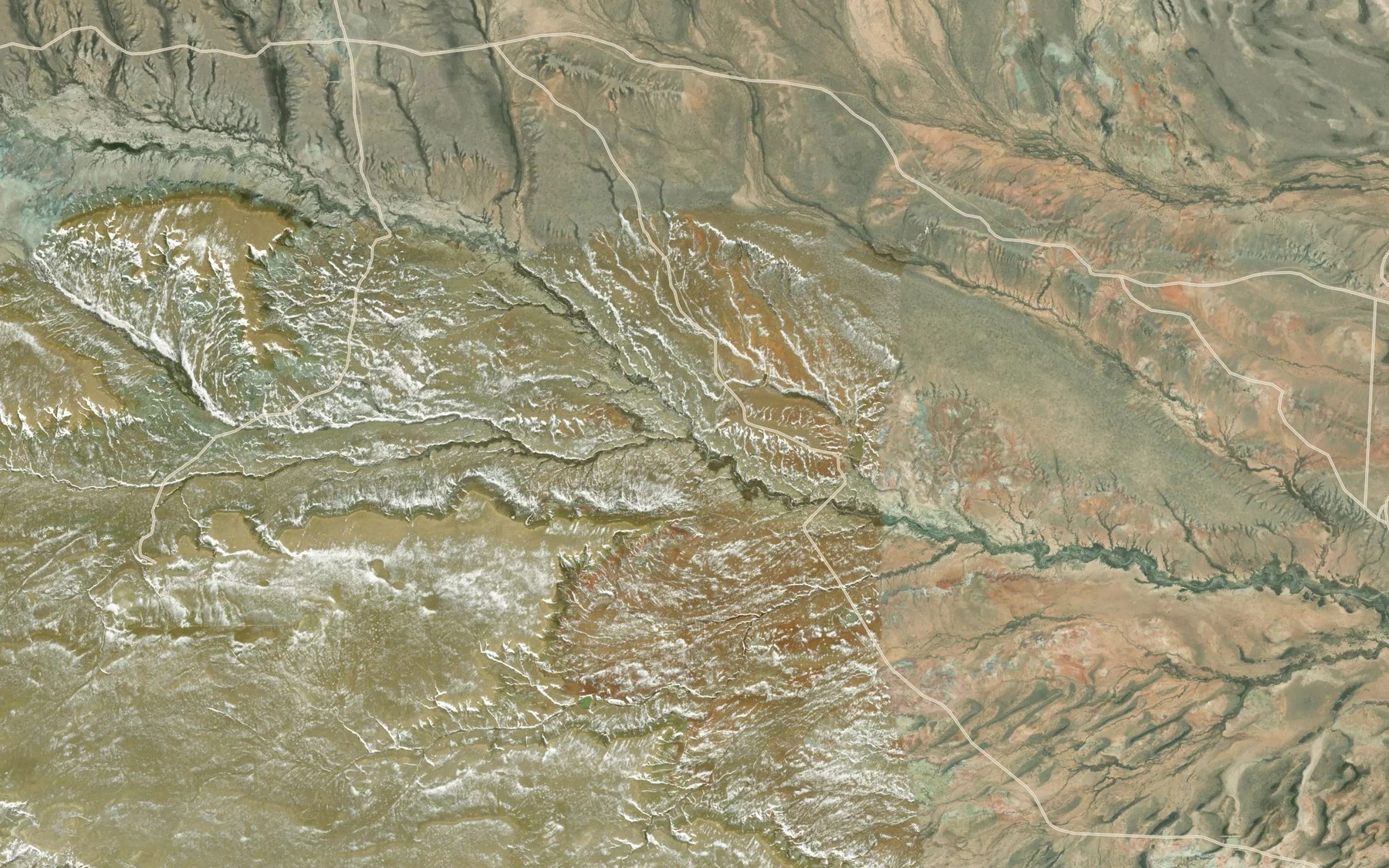 Satellite map of the Sand Creek