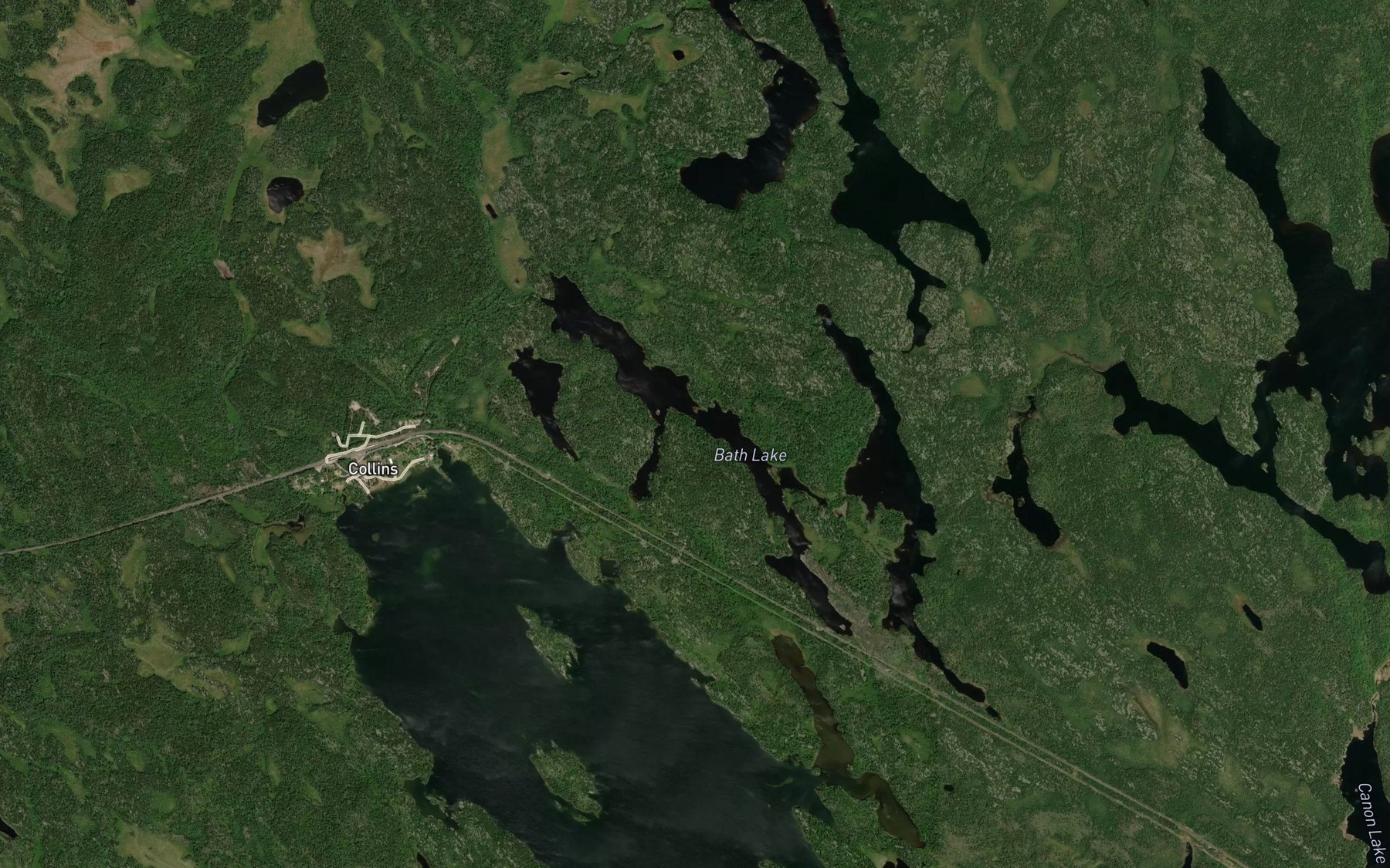 Satellite map of the Bath Lake