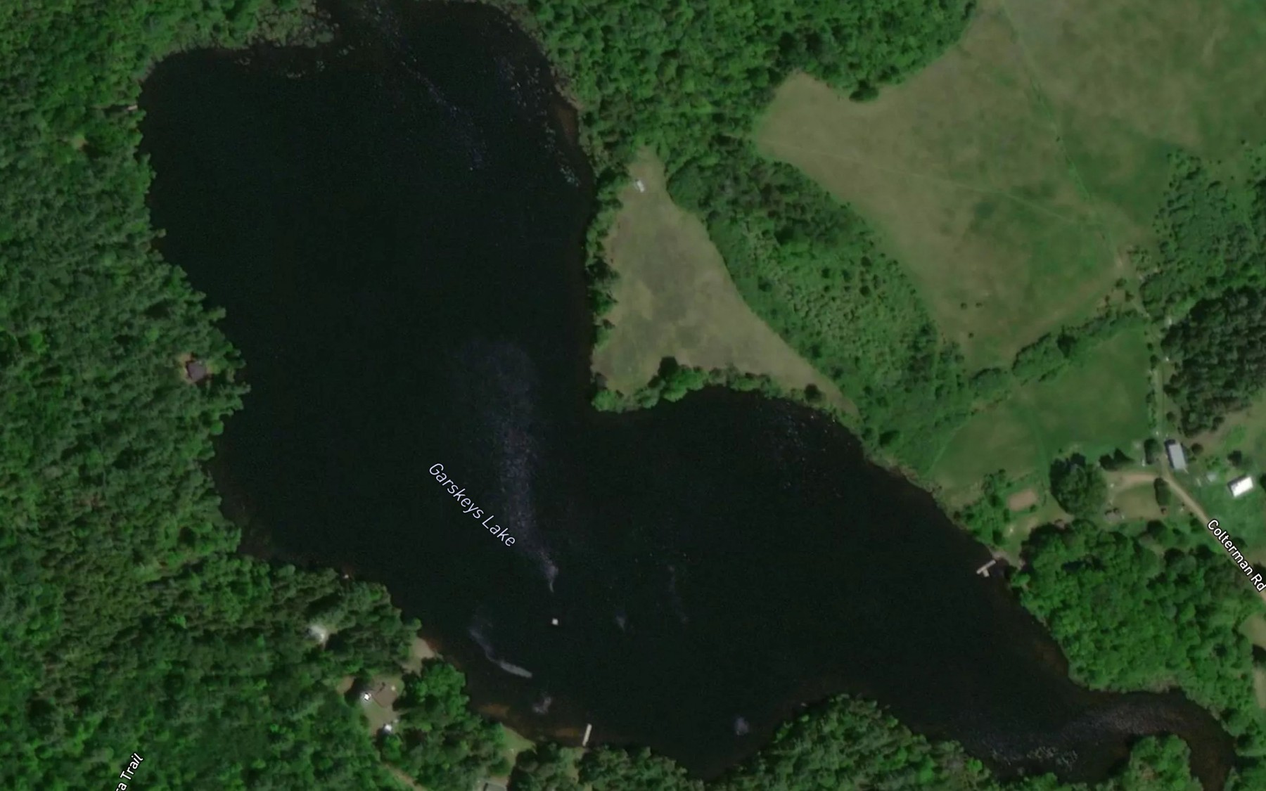 Satellite map of the Garskeys Lake