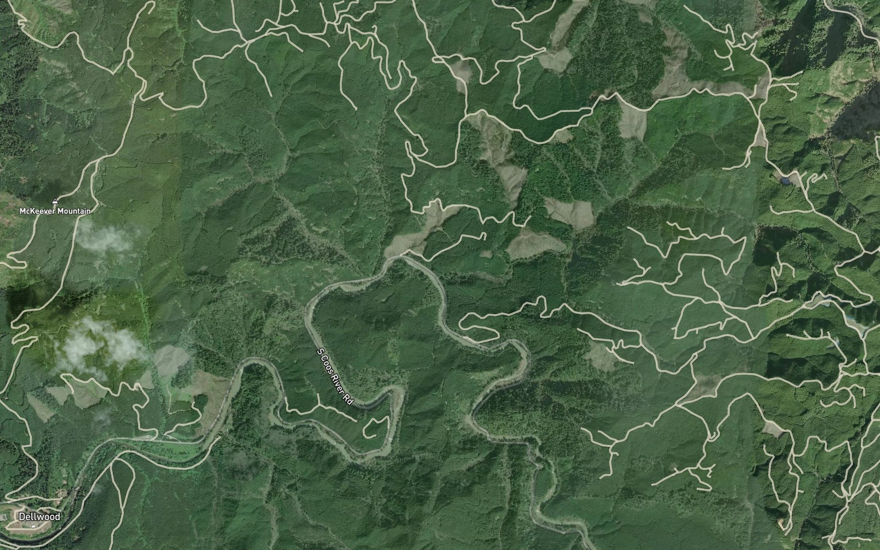 Satellite map of the Big Creek