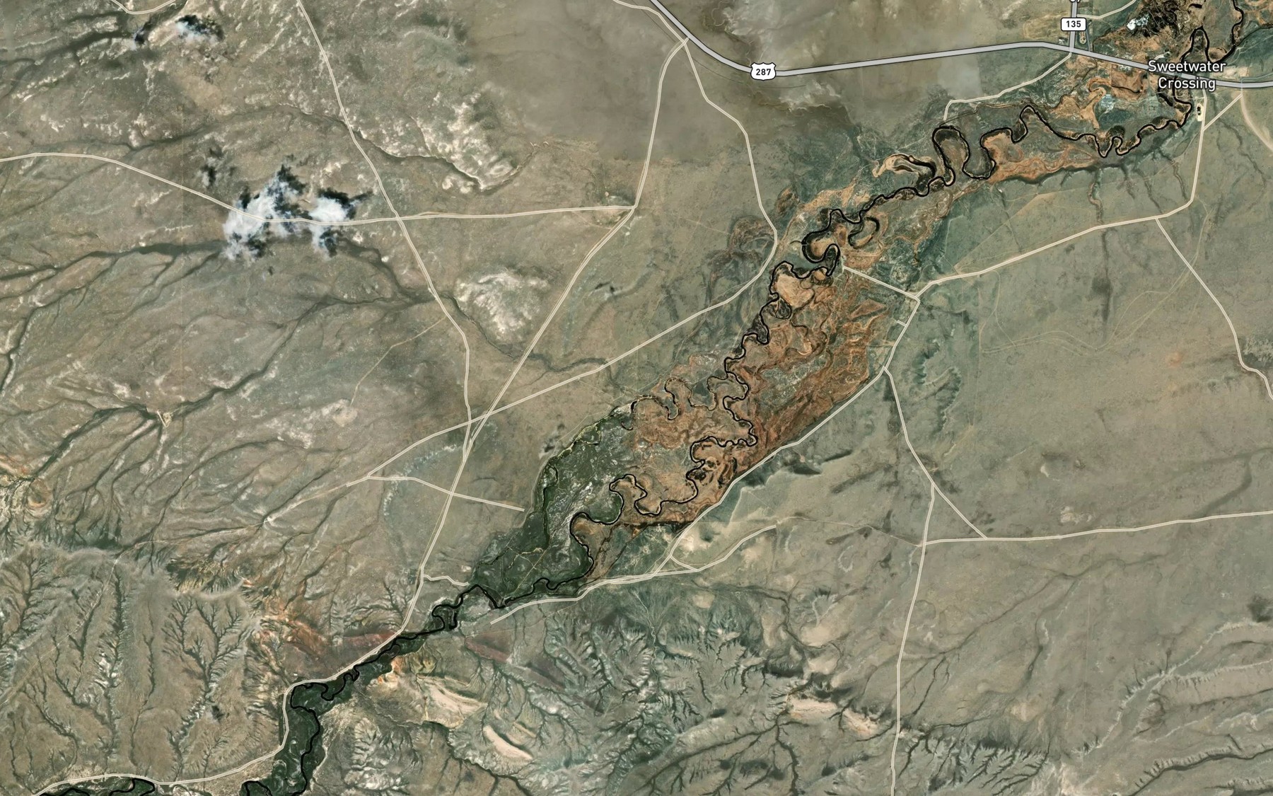 Satellite map of the Miller Ditch