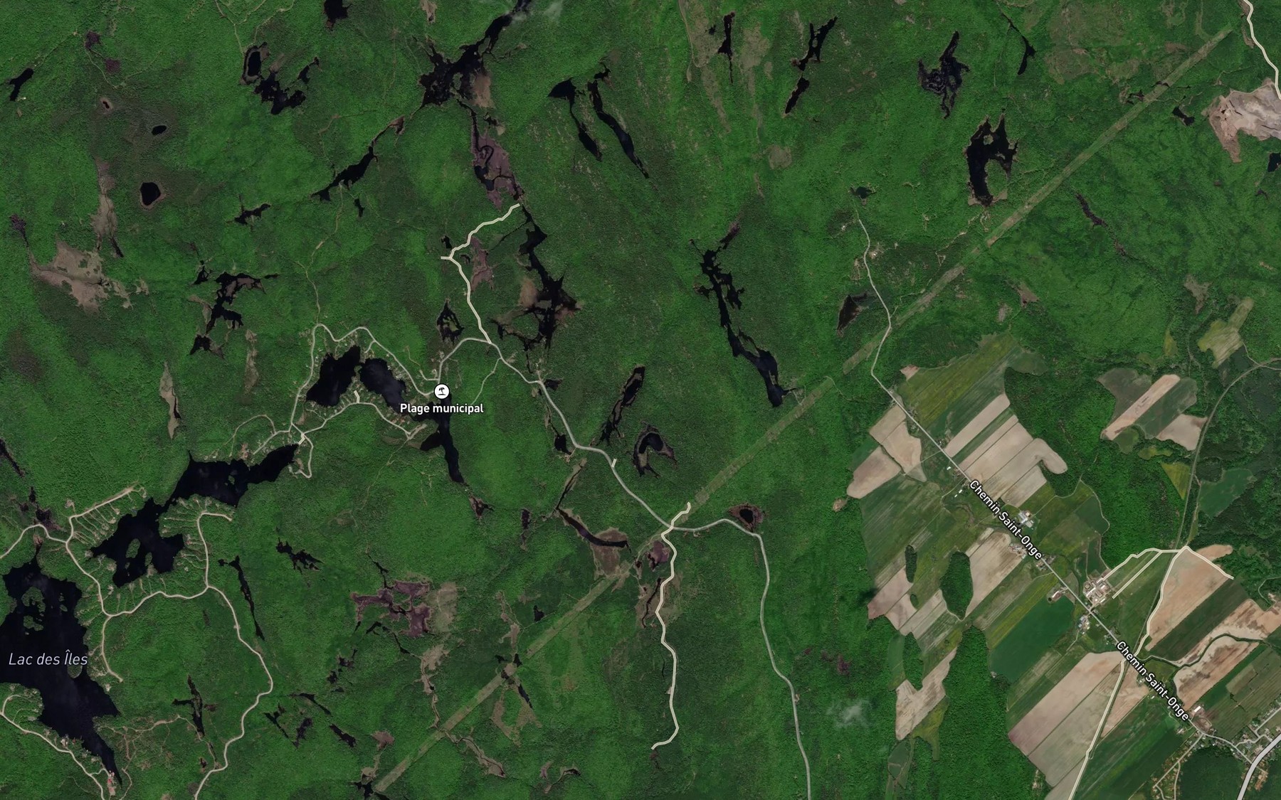 Satellite map of the Lac Brule