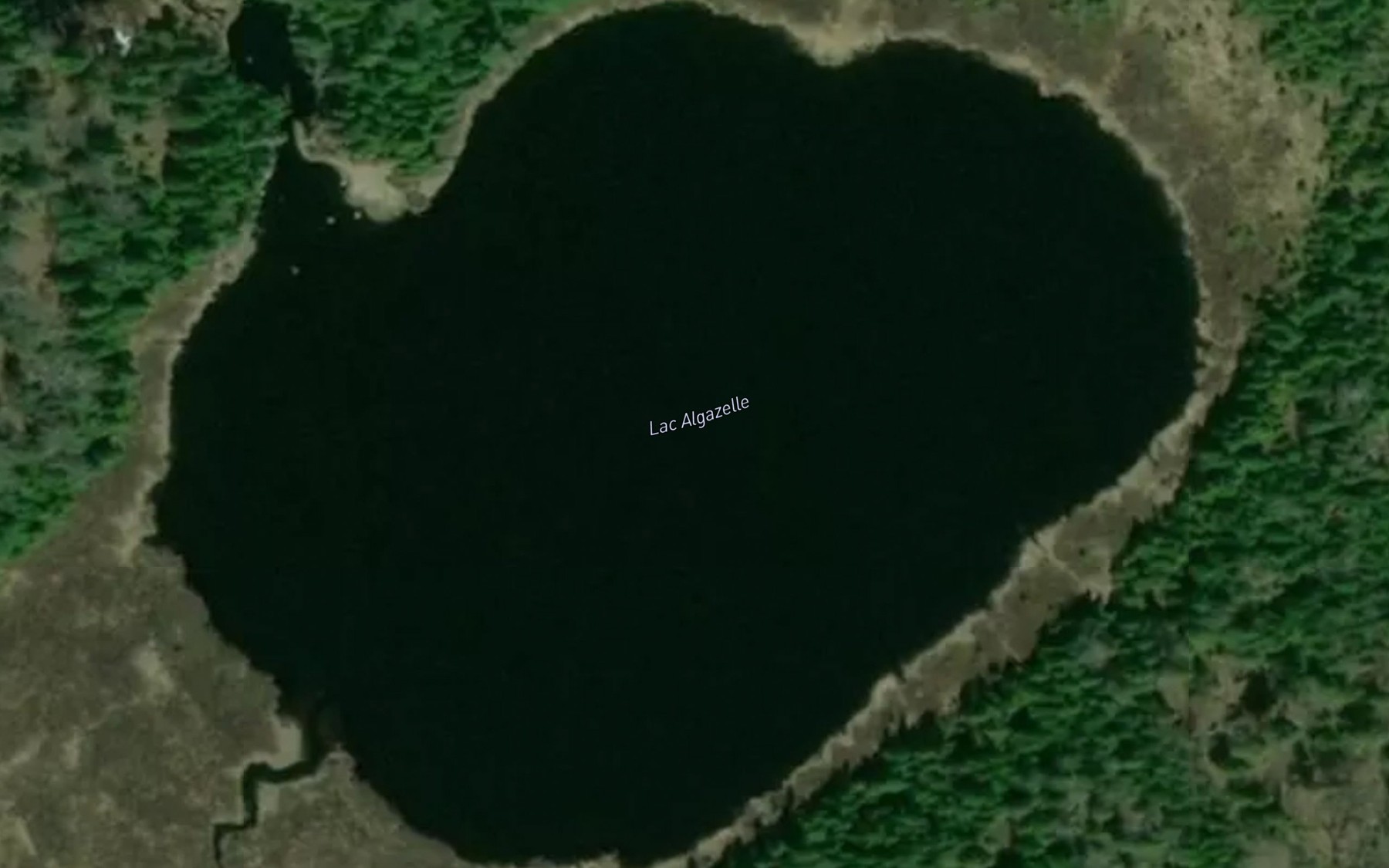 Satellite map of the Lac Algazelle