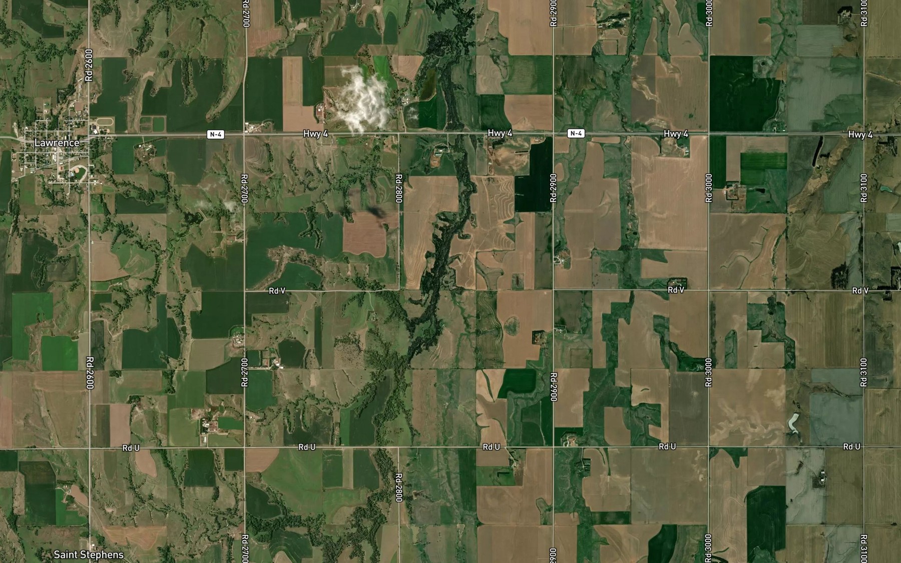 Satellite map of the Pohlmeier Reservoir