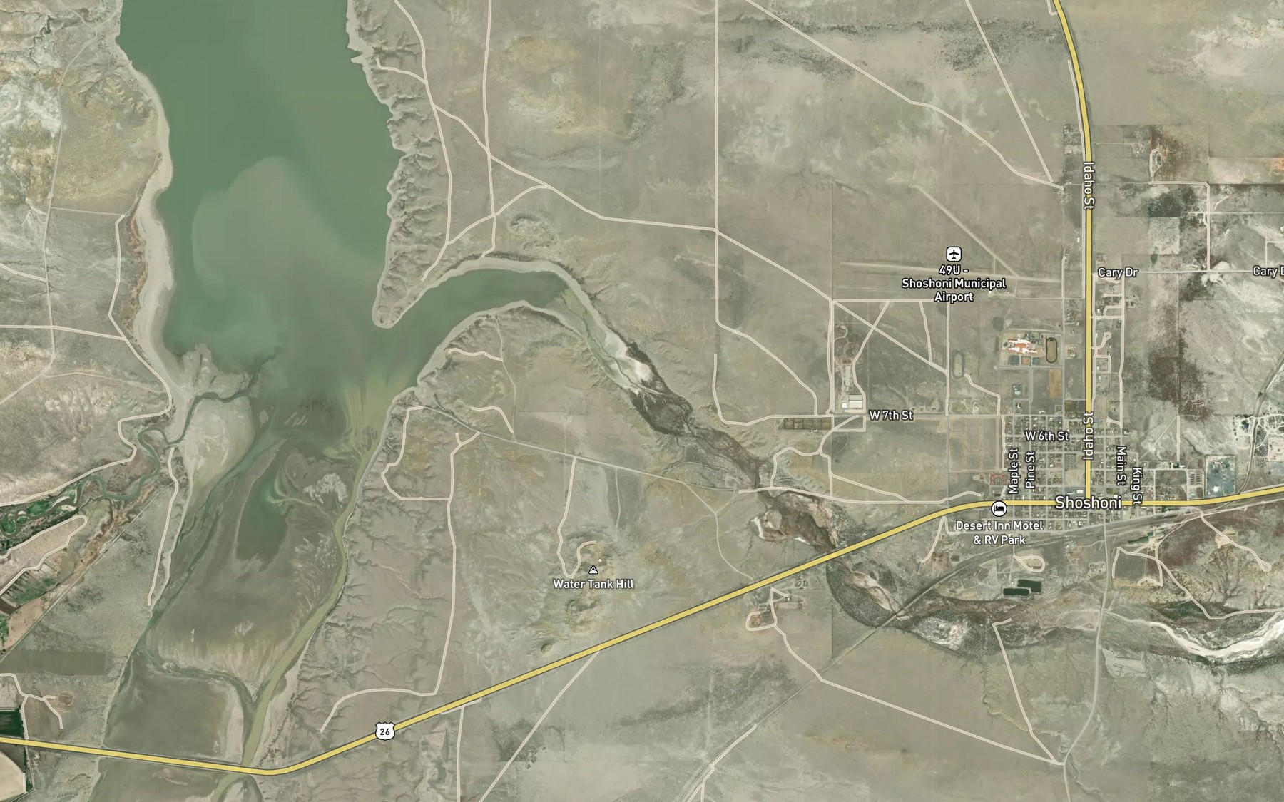 Satellite map of the Poison Creek