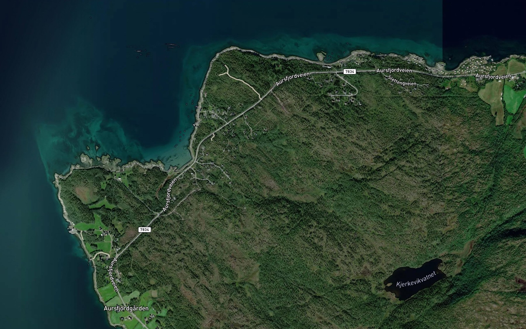 Satellite map of the Smaslettelva