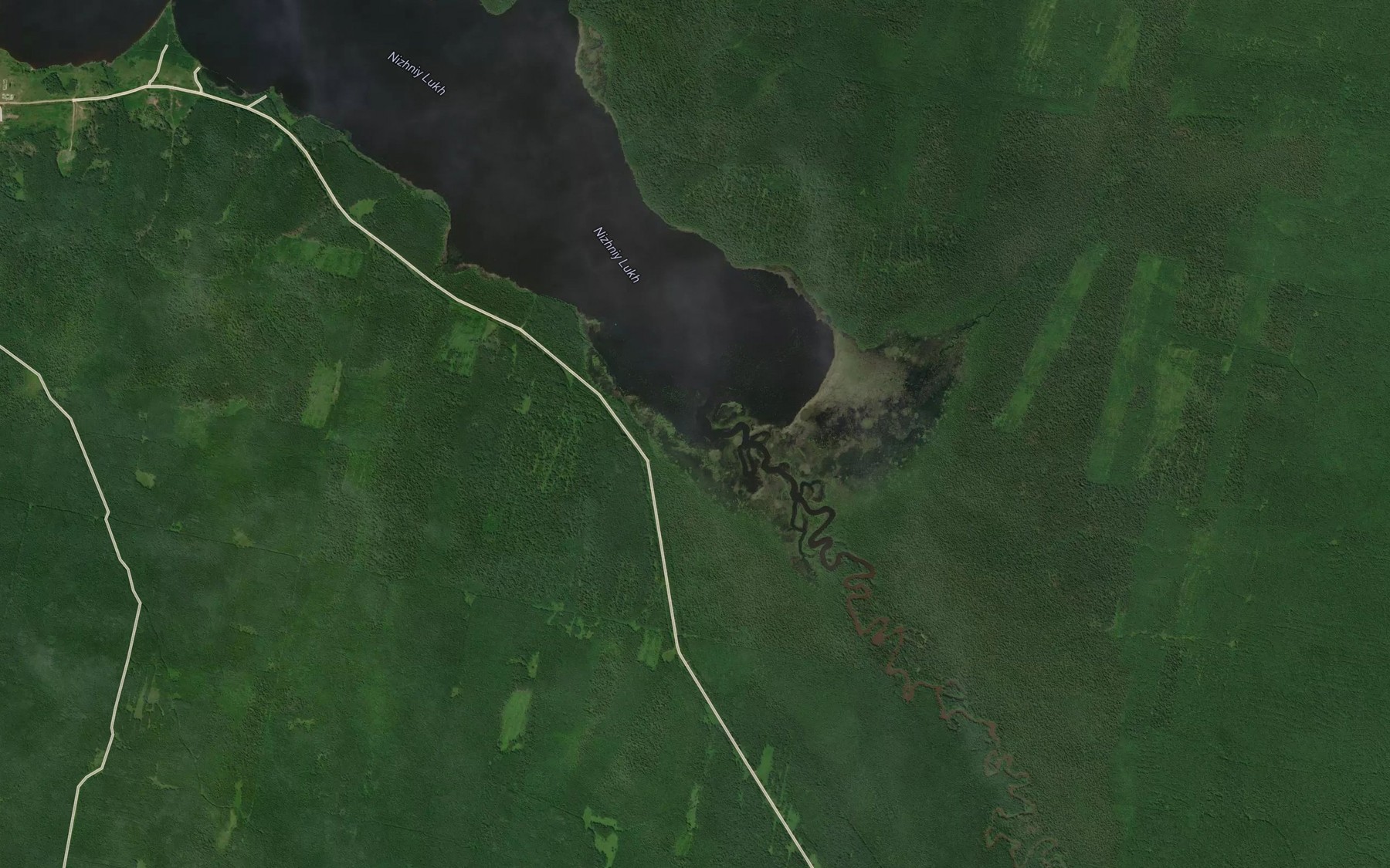 Satellite map of the Nizhniy Lukh