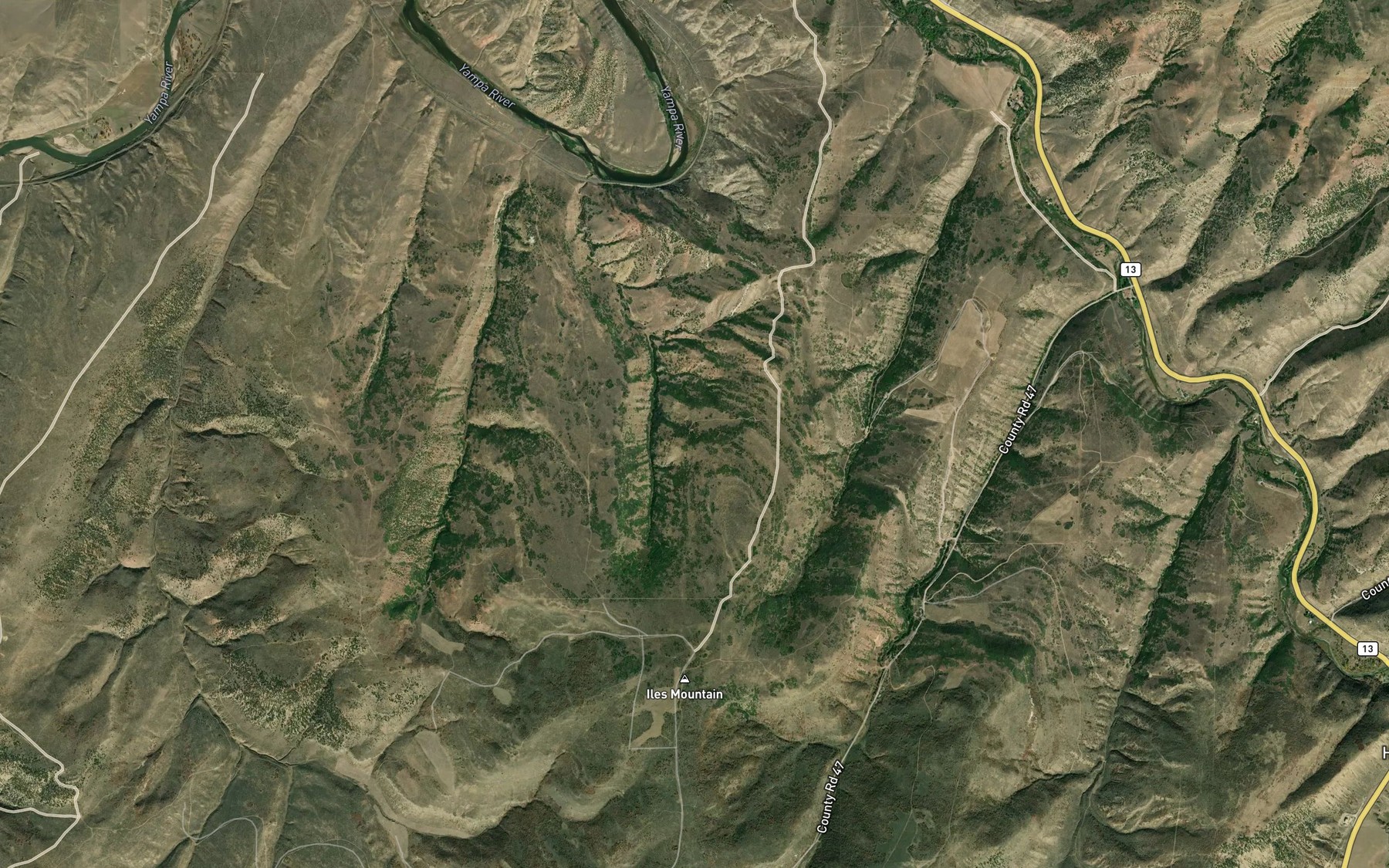 Satellite map of the Post Oak Spring