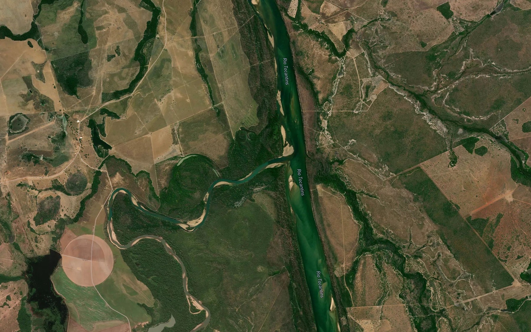 Satellite map of the Rio Santa Teresa