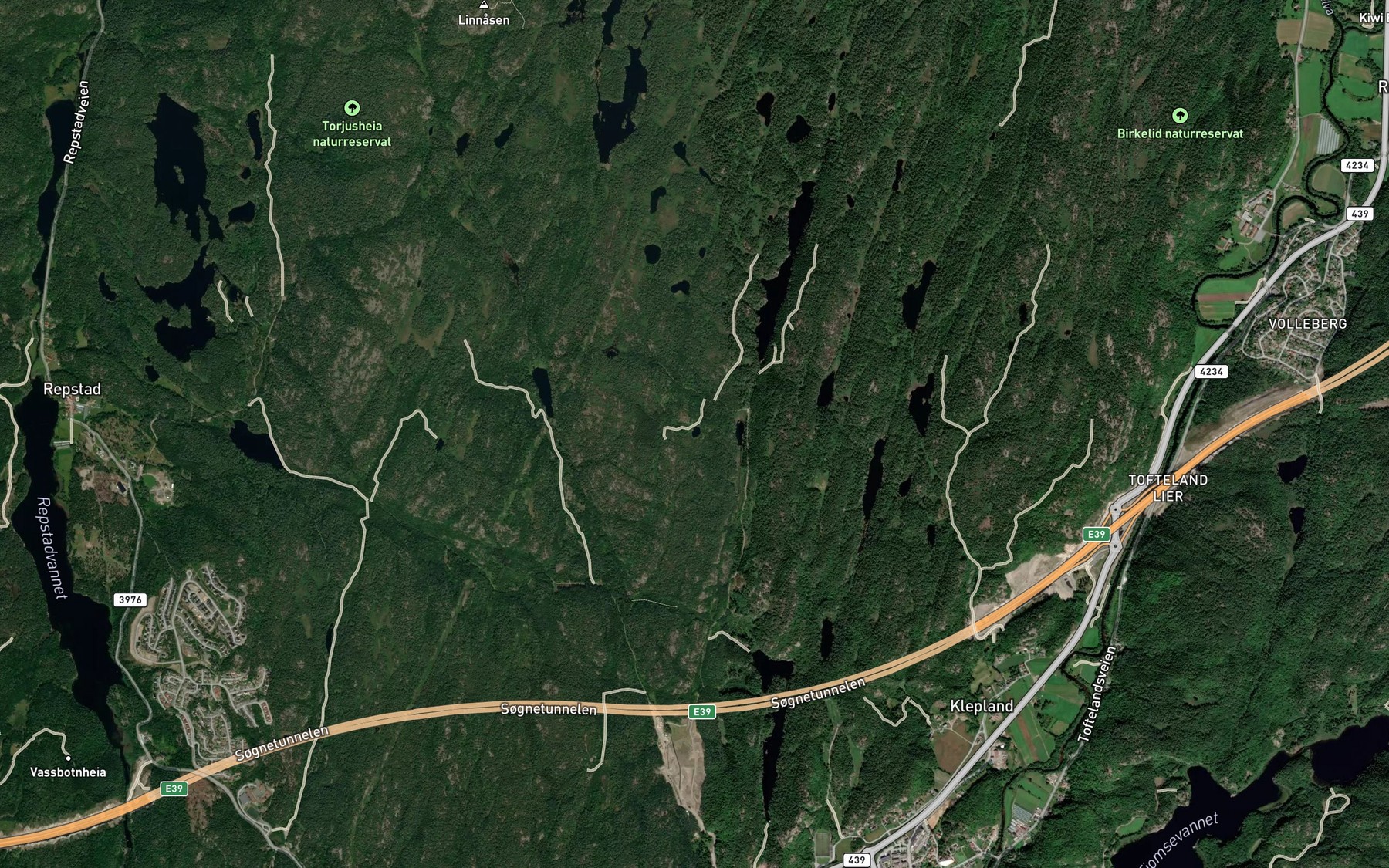 Satellite map of the Turntjonna
