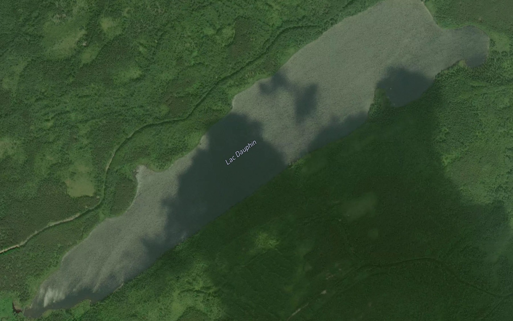 Satellite map of the Lac Dauphin