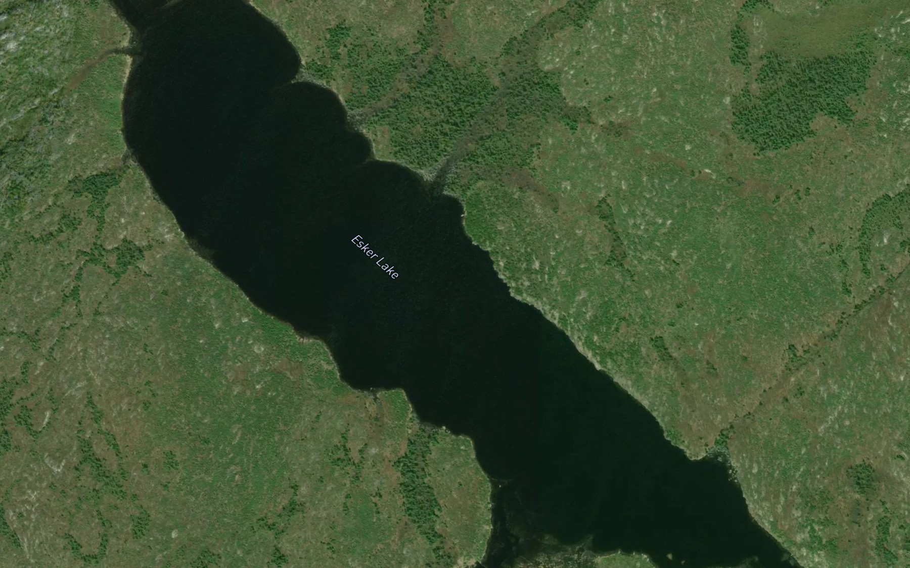 Satellite map of the Esker Lake