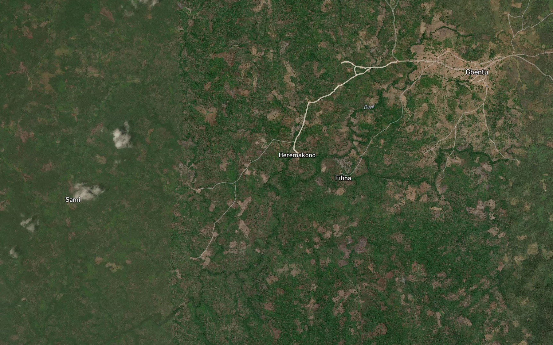 Satellite map of the Seli