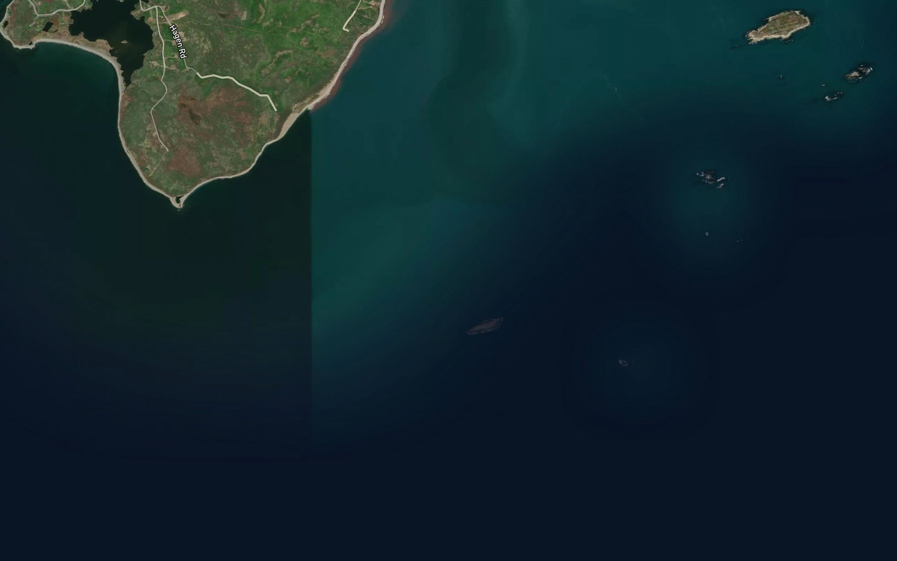 Satellite map of the Rock Reef