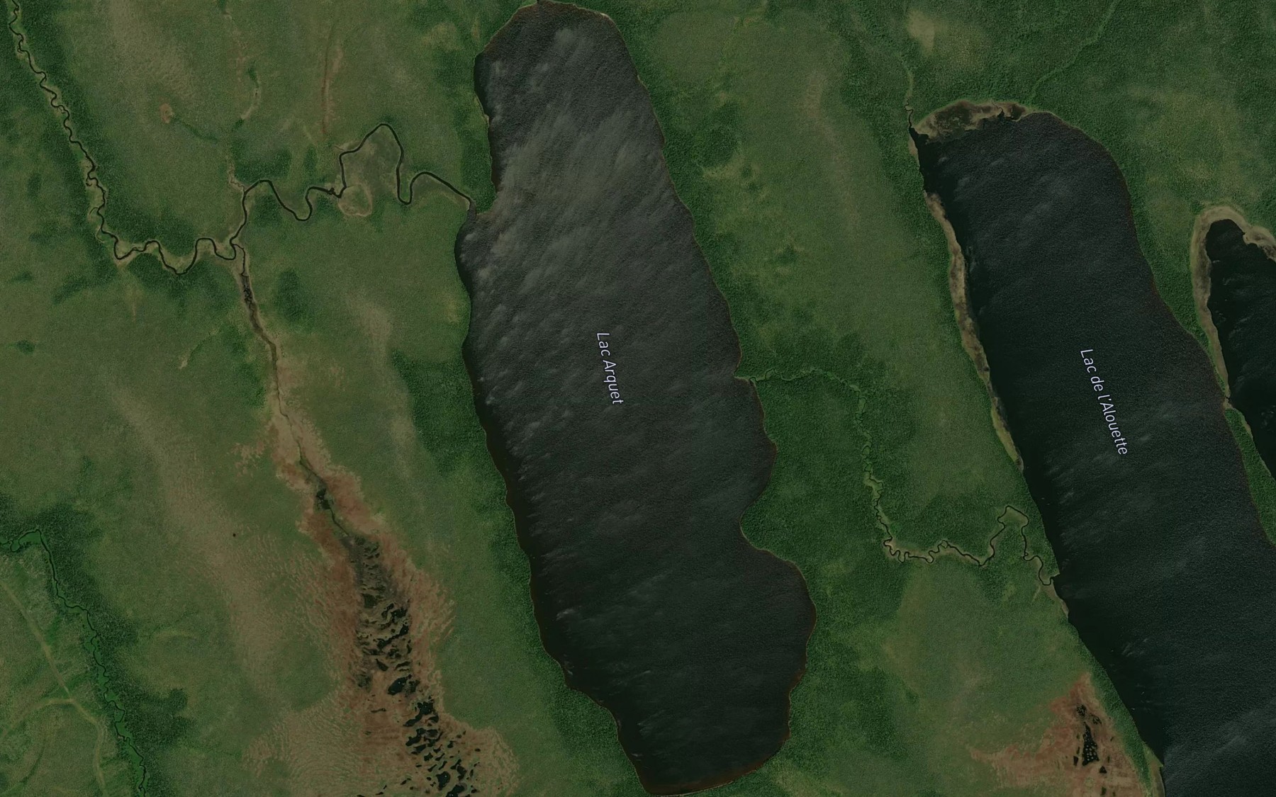 Satellite map of the Lac Arquet
