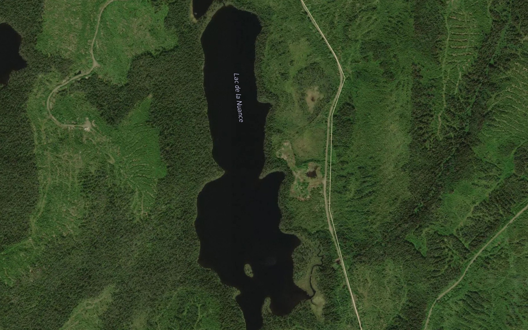 Satellite map of the Lac de la Nuance