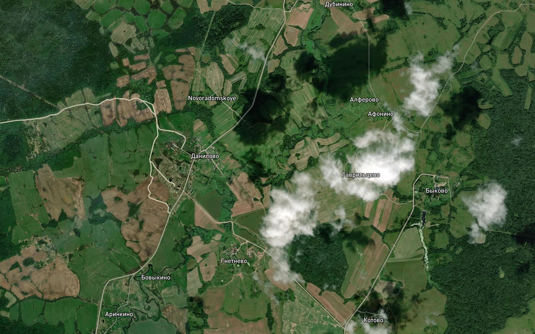 Satellite map of the Polomza