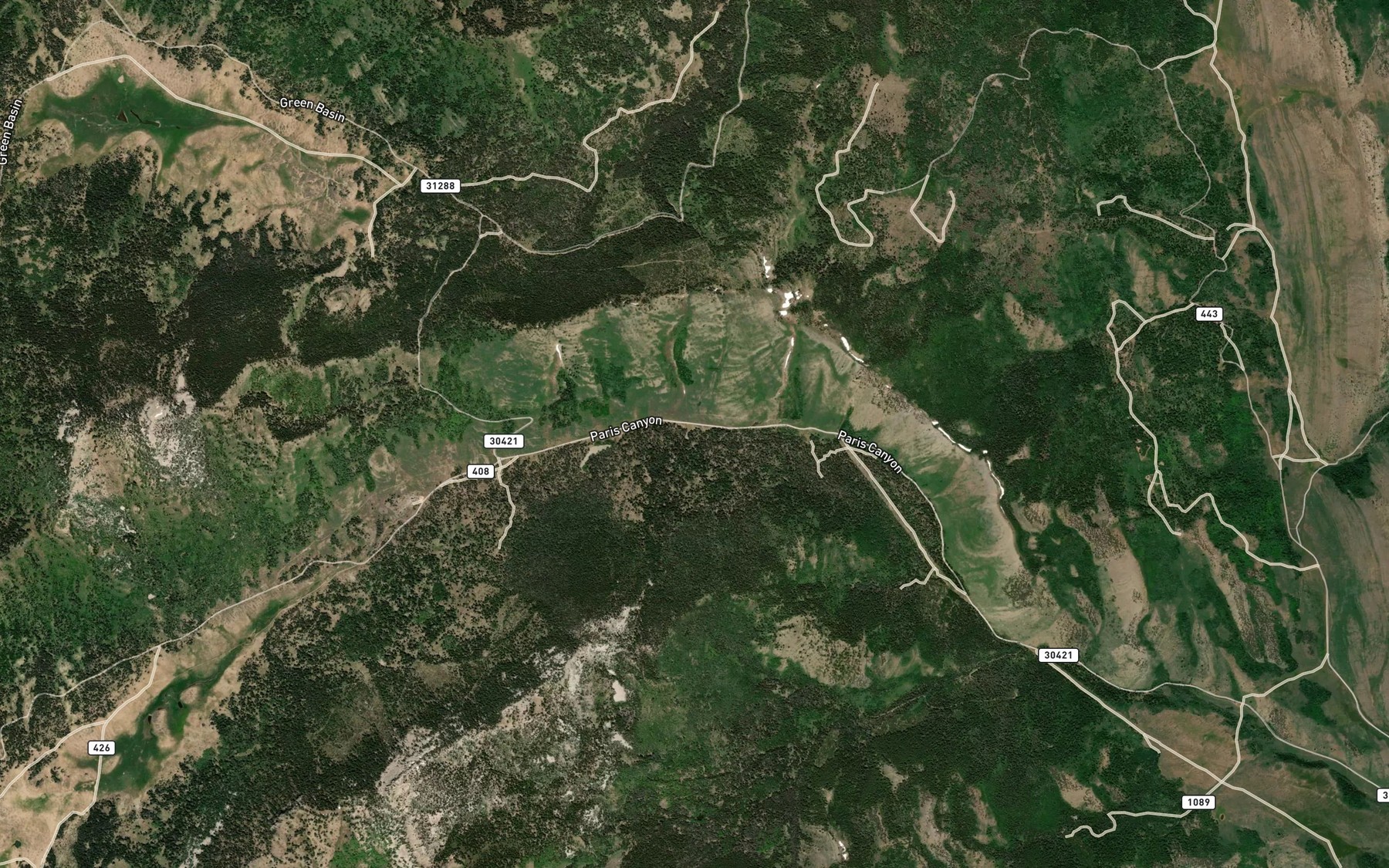 Satellite map of the Rock Spring