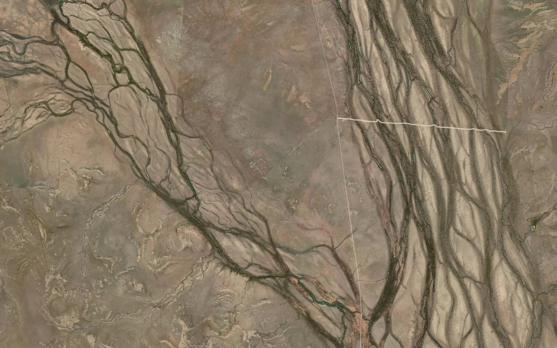 Satellite map of the Thornville Creek