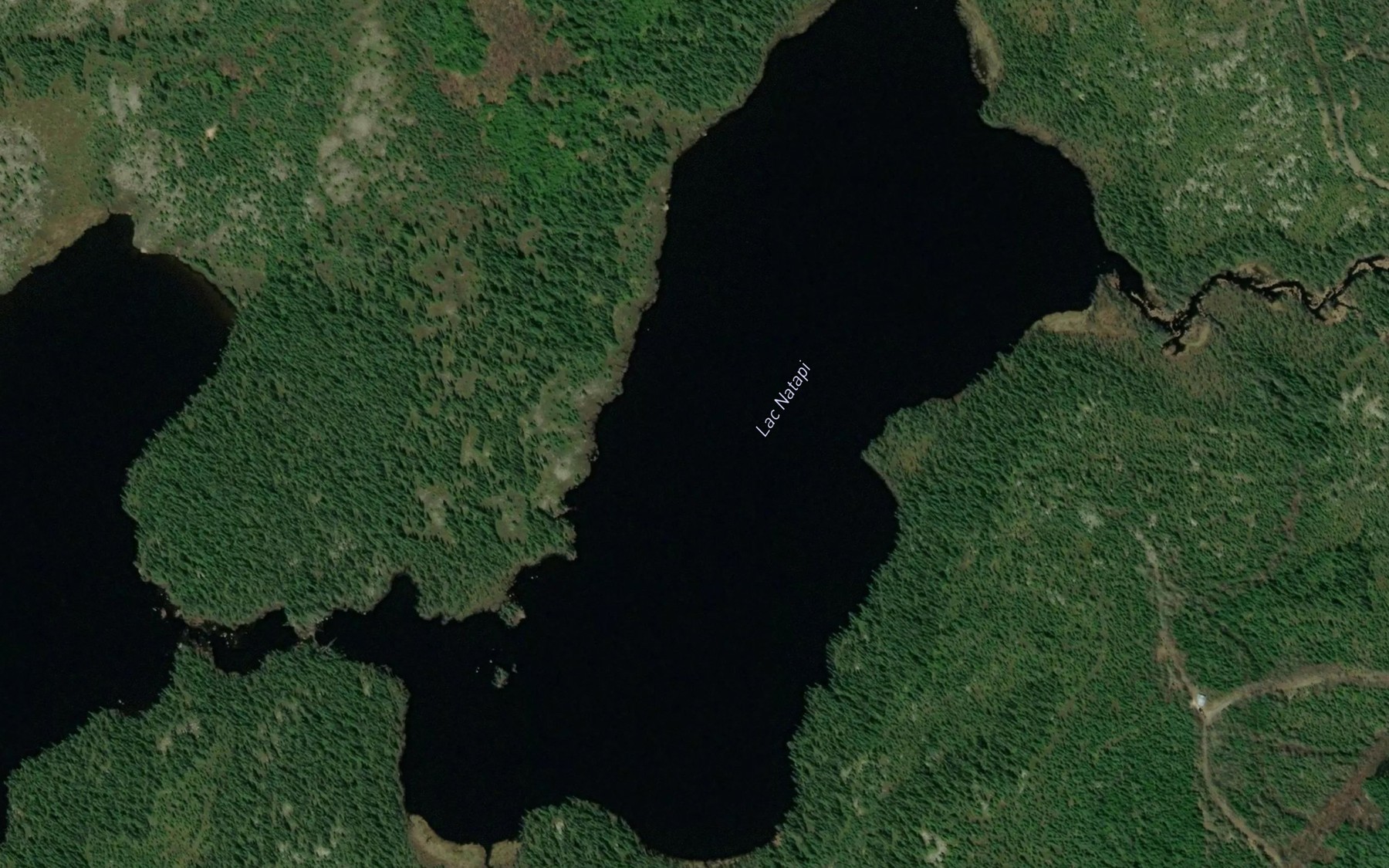 Satellite map of the Lac Natipi