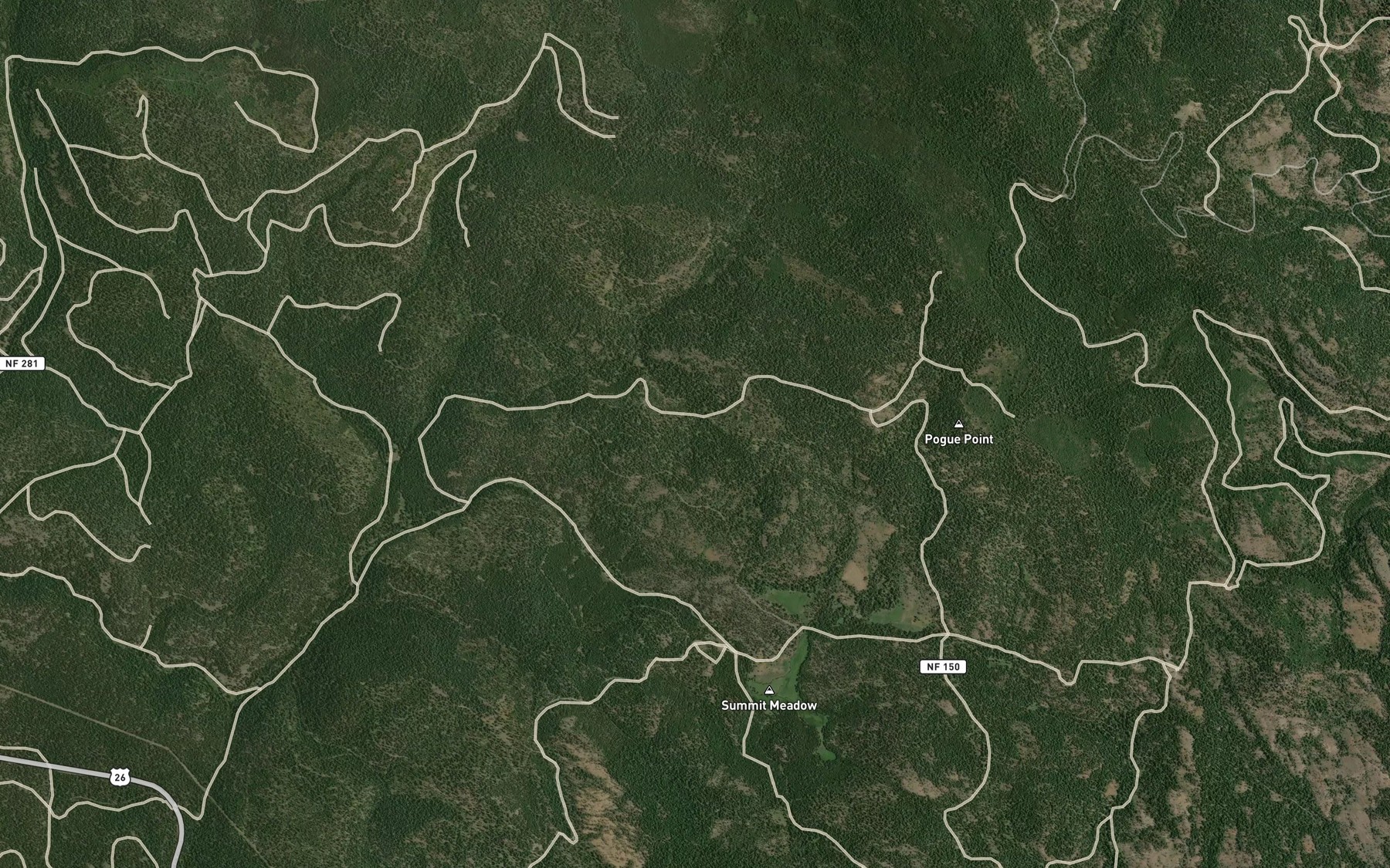 Satellite map of the Summit Spring