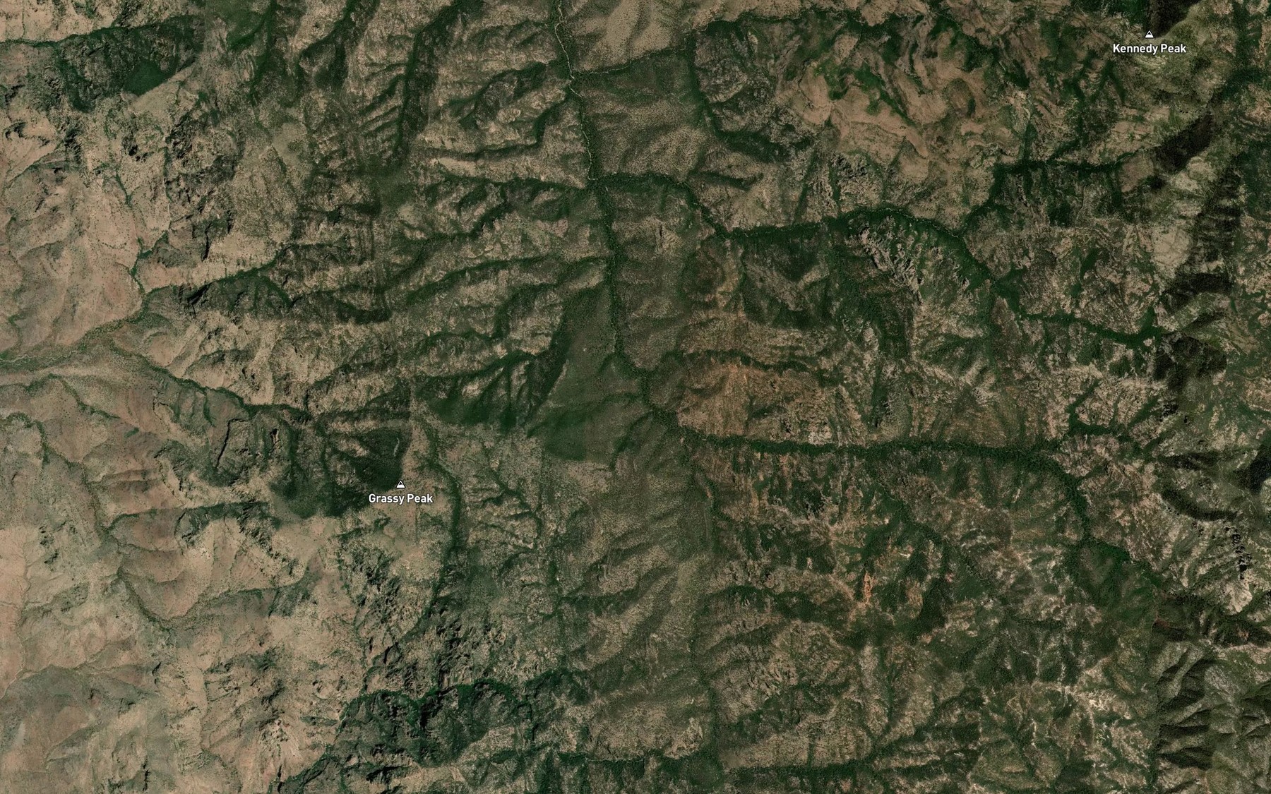 Satellite map of the Rattlesnake Spring
