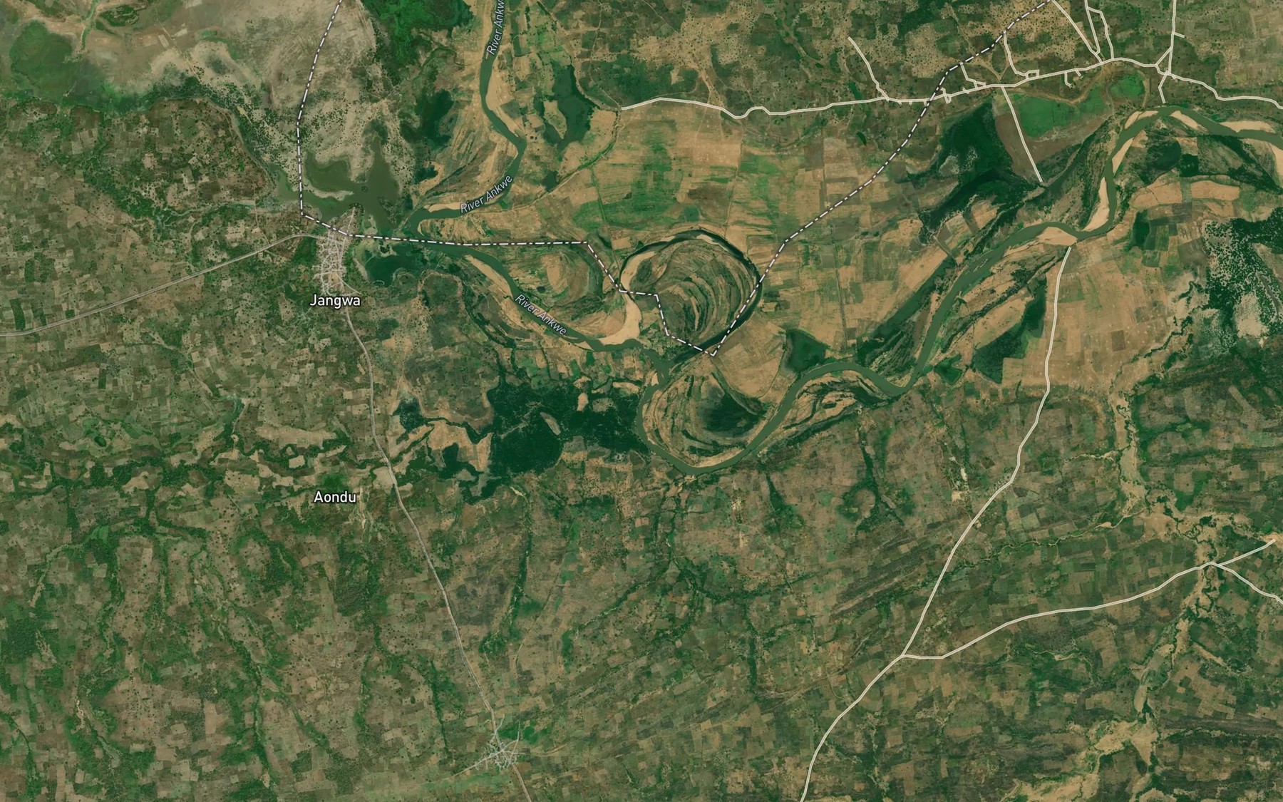 Satellite map of the River Bui