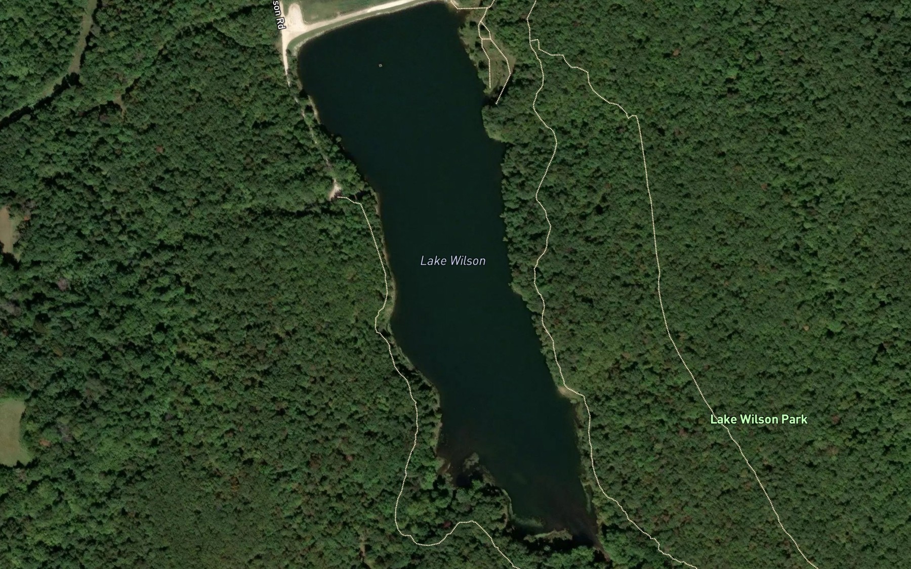 Satellite map of the Lake Wilson