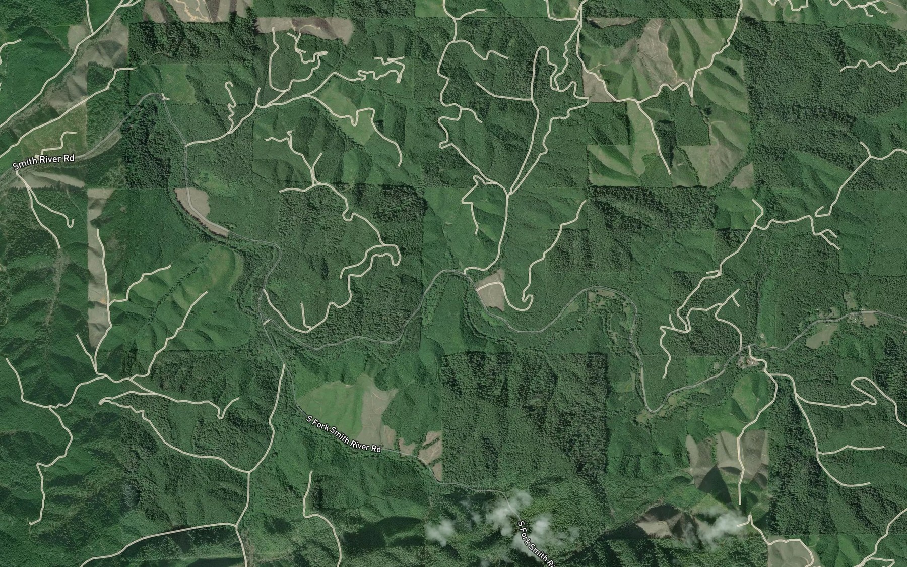 Satellite map of the Arthur Jones Creek