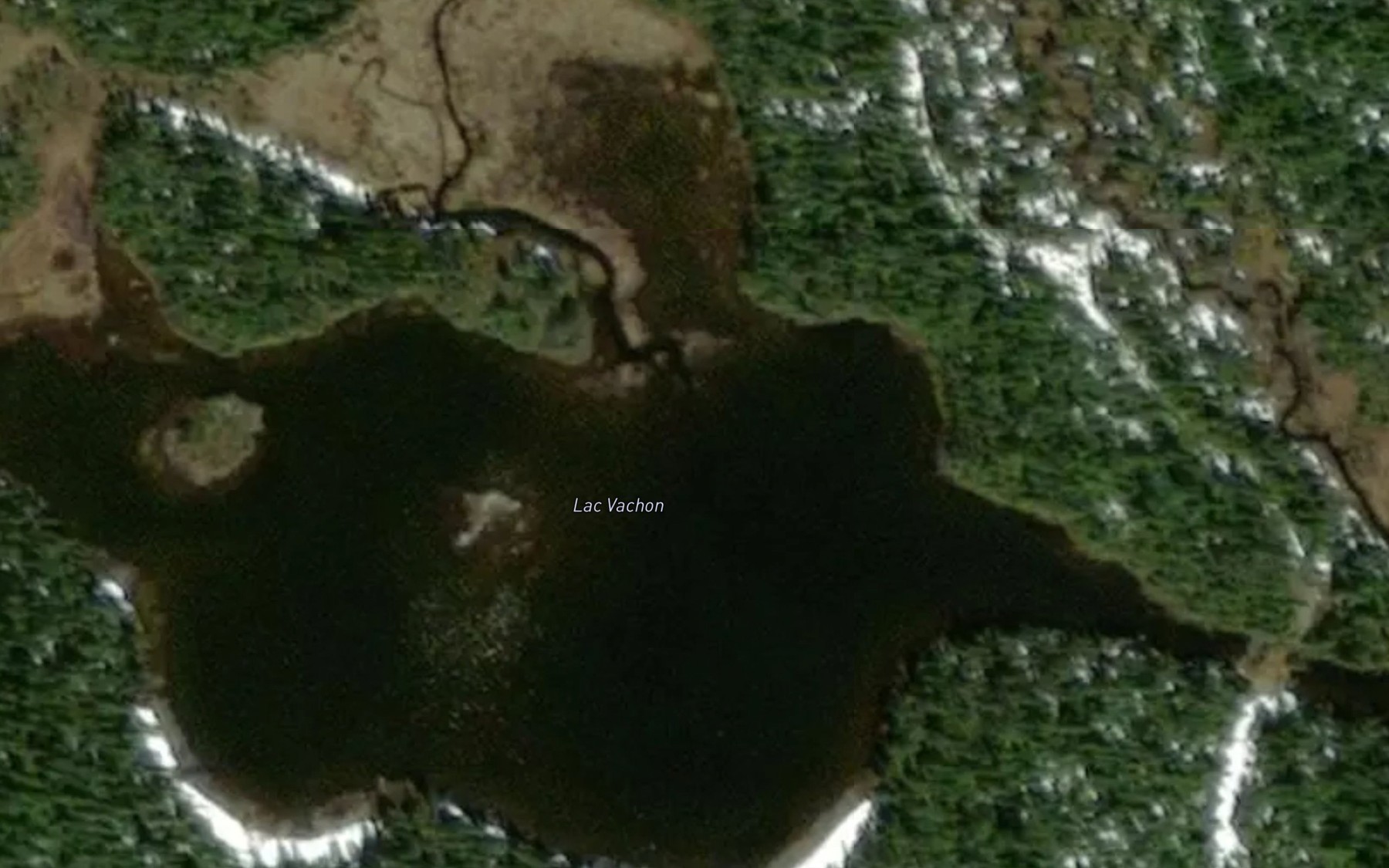 Satellite map of the Lac Vachon