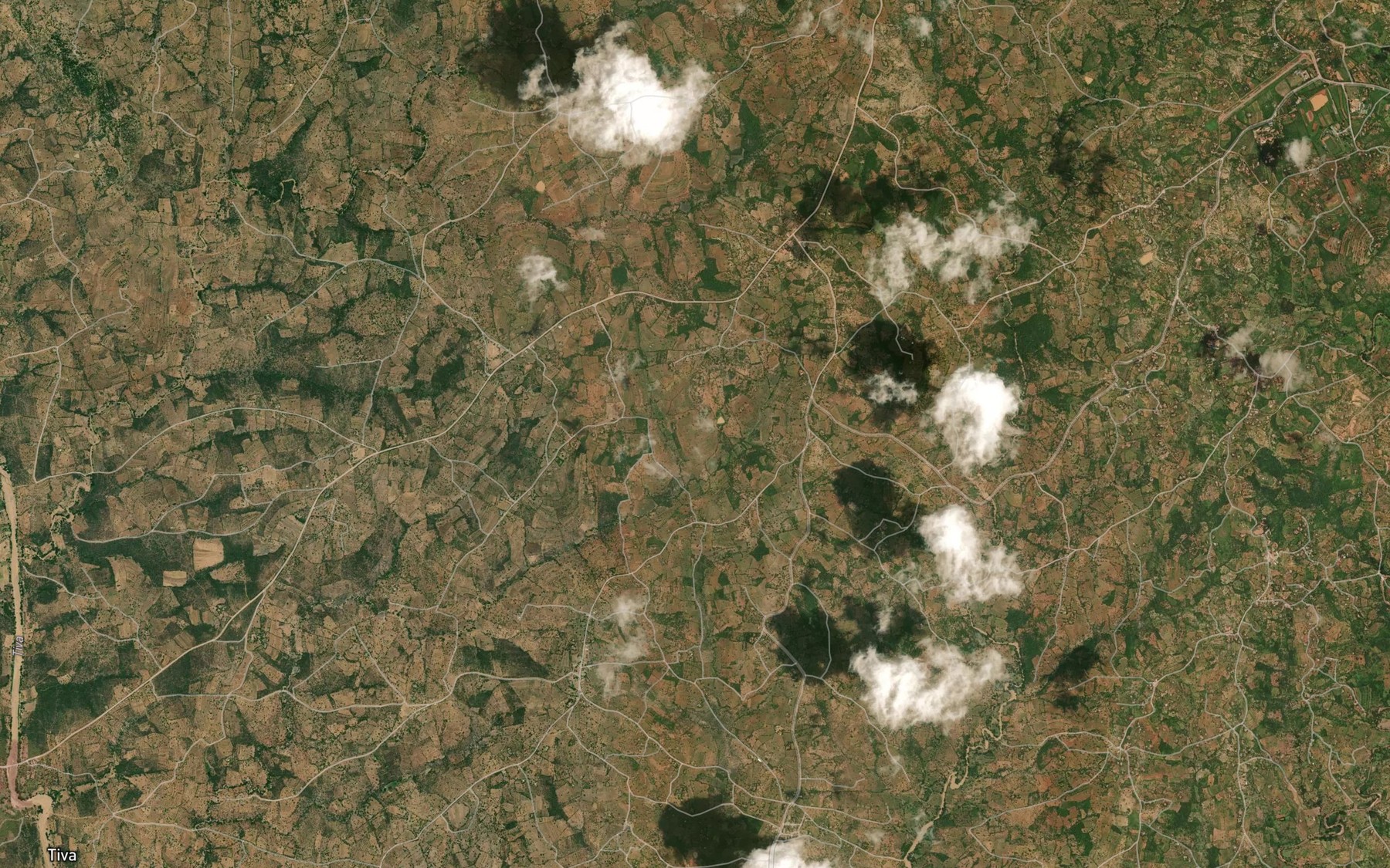 Satellite map of the Kwa Mukuli Dam