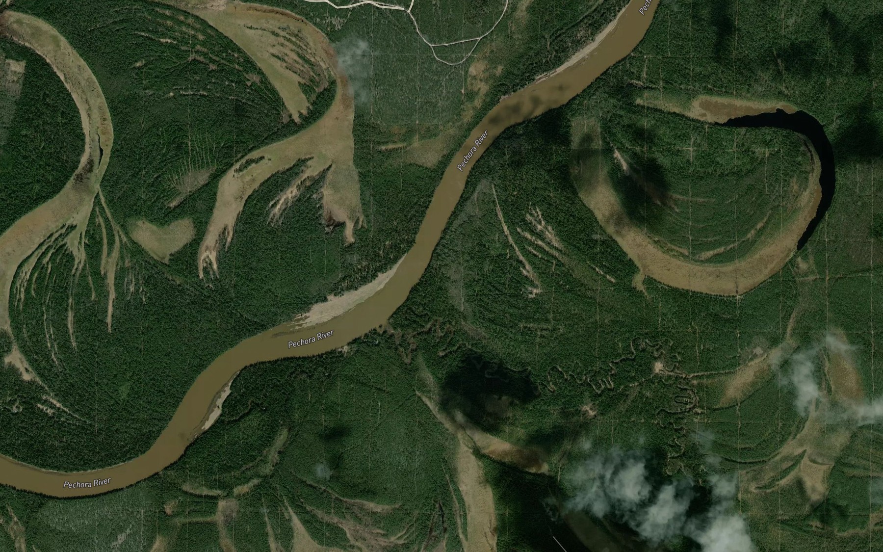 Satellite map of the Reka Patrakovka