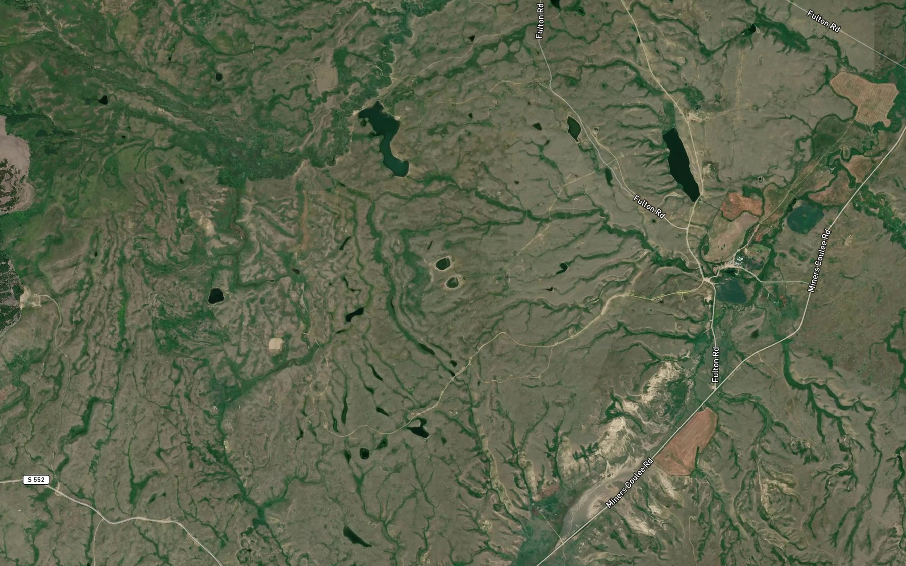 Satellite map of the Twin Lakes