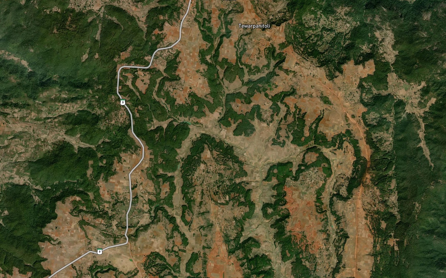 Satellite map of the Dhardhari Nadi