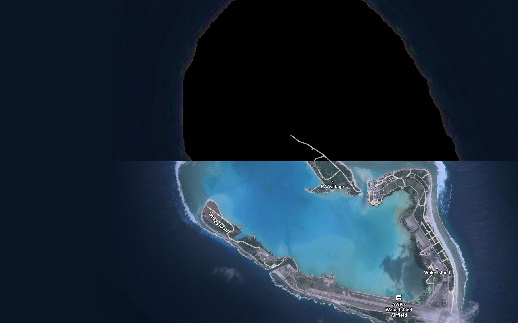 Satellite map of the Enclosed Shallow Lagoon