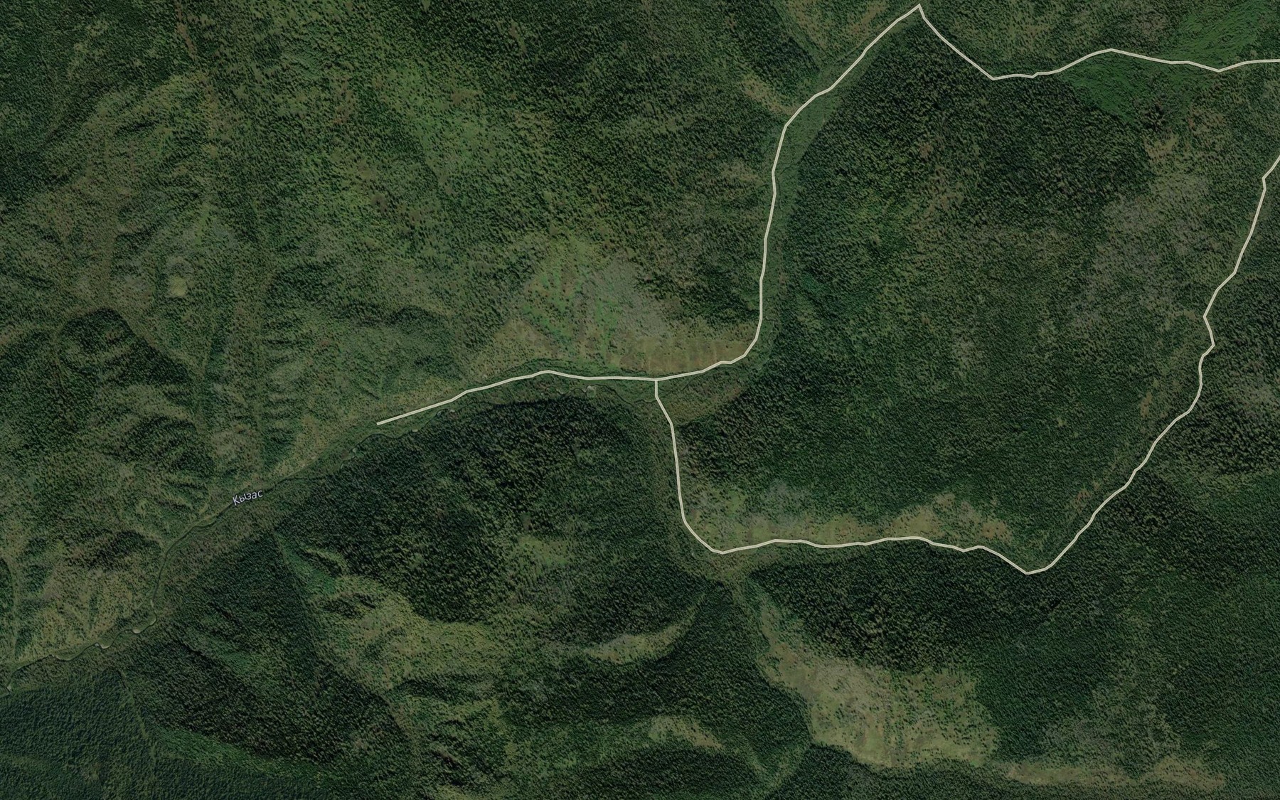 Satellite map of the Kyzas