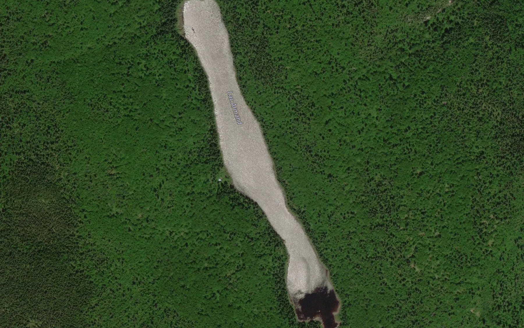 Satellite map of the Lac Armand
