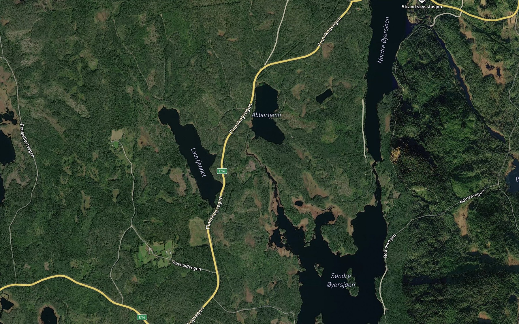 Satellite map of the Abbortjennbekken