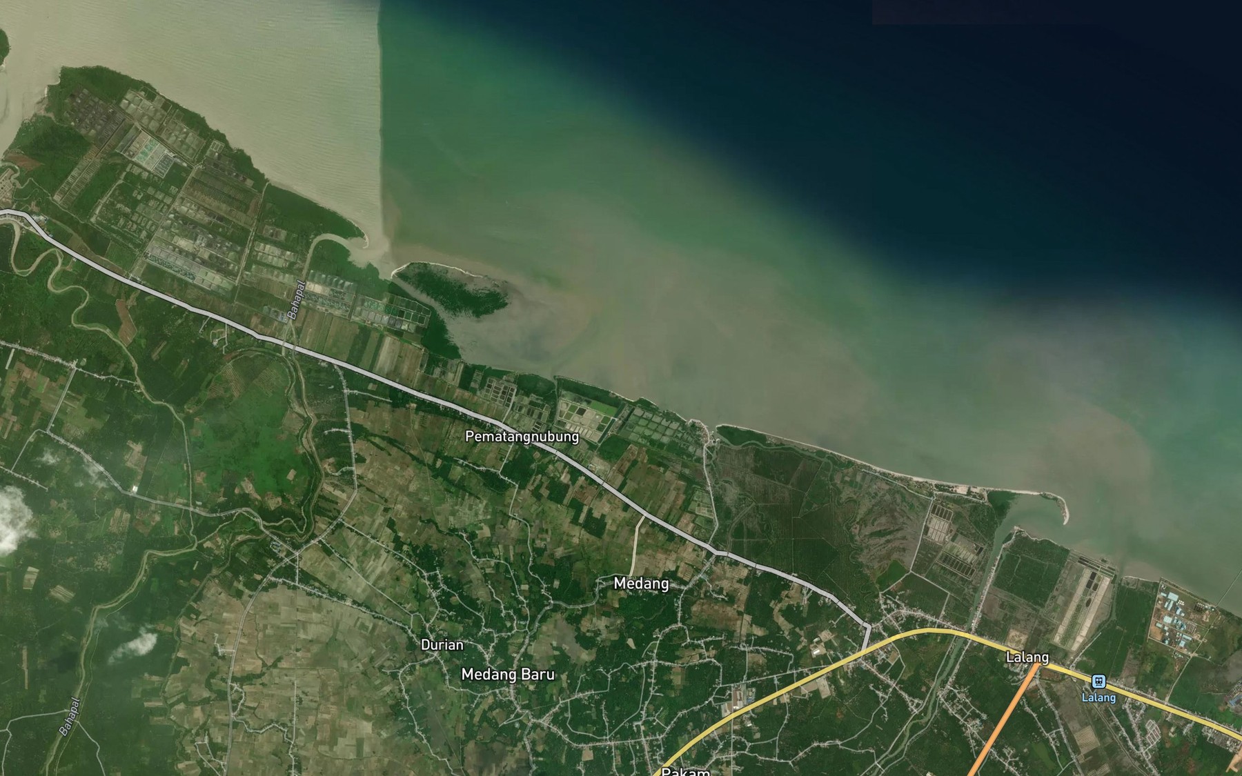 Satellite map of the Teluk Sicang