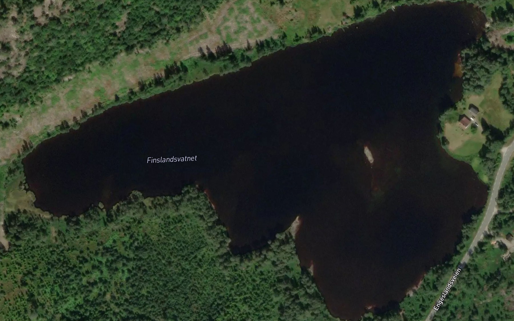 Satellite map of the Finslandsvatnet