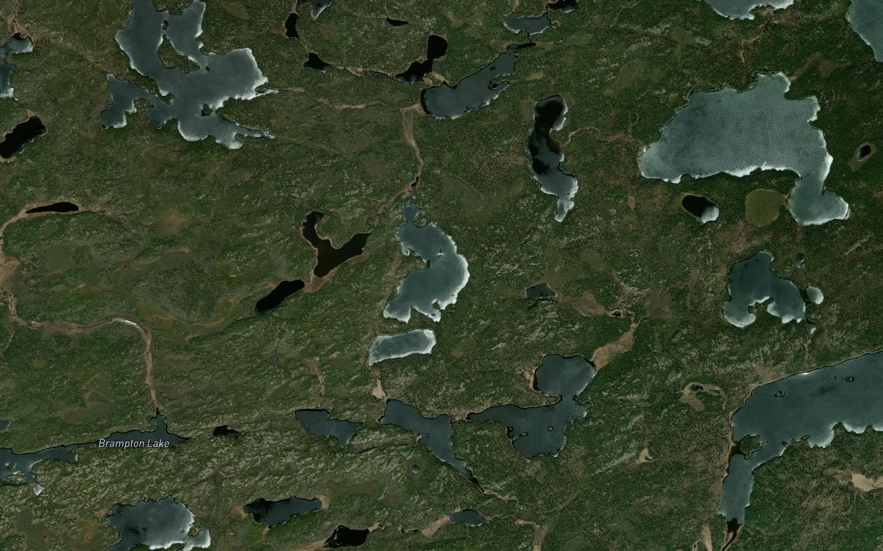 Satellite map of the Pinkerton Lake