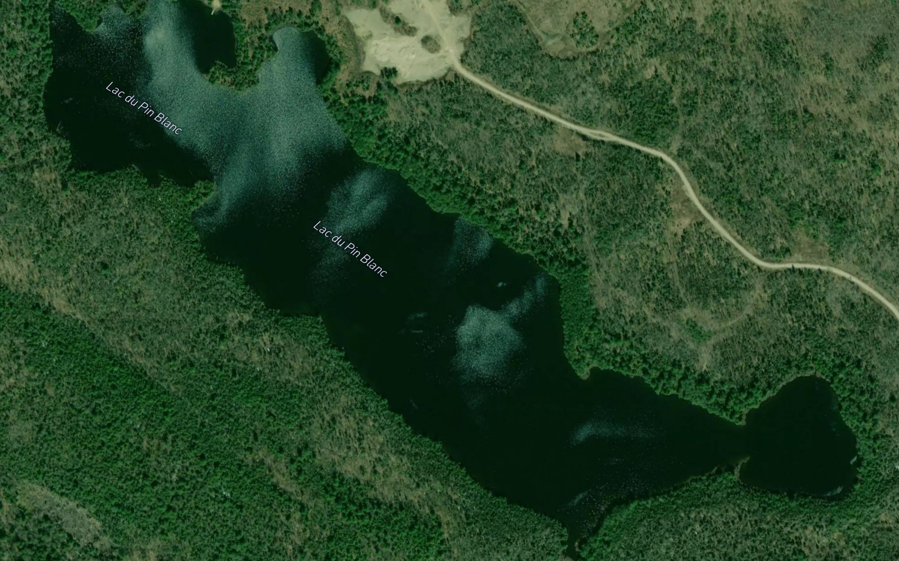 Satellite map of the Lac du Pin Blanc