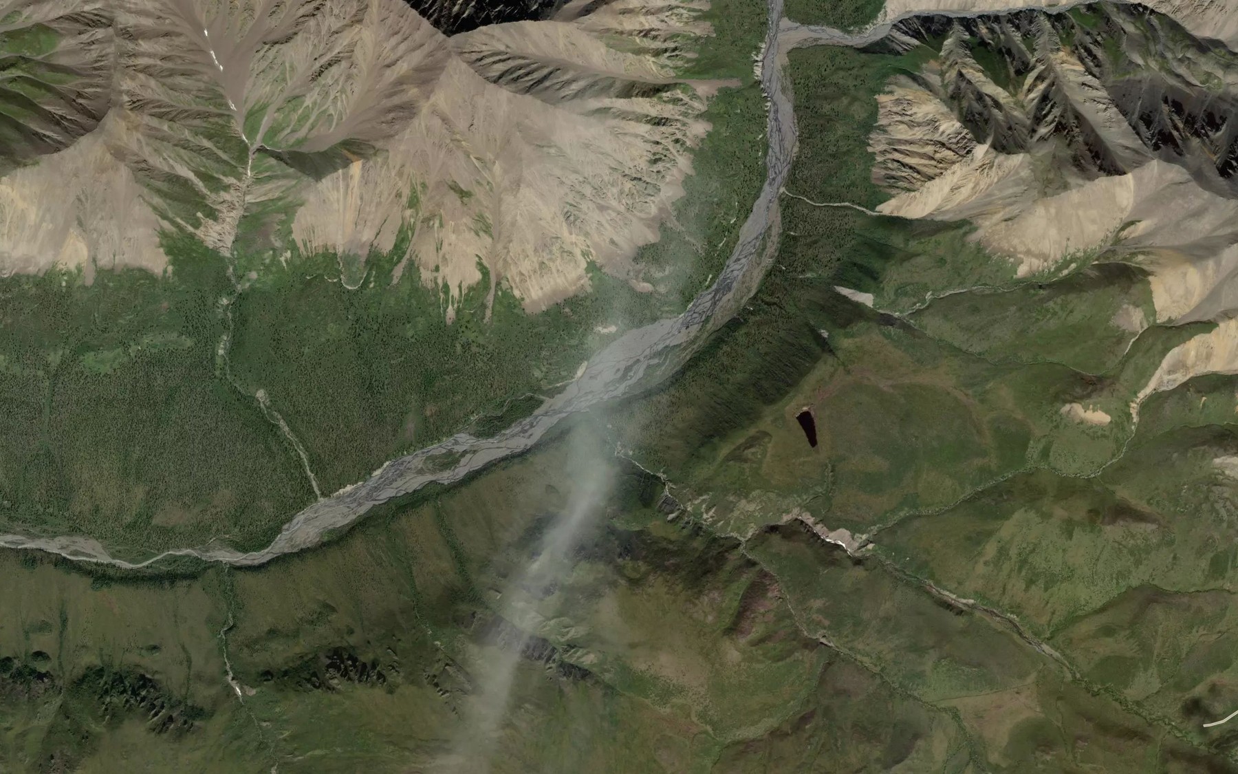 Satellite map of the Glacier Creek