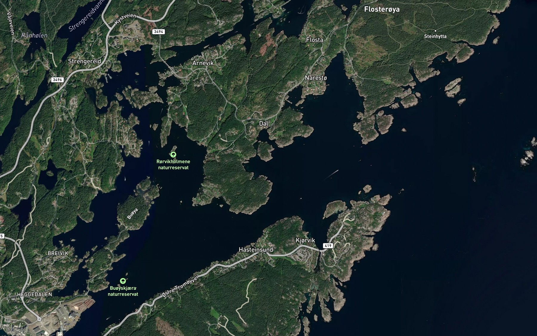 Satellite map of the Storbukta