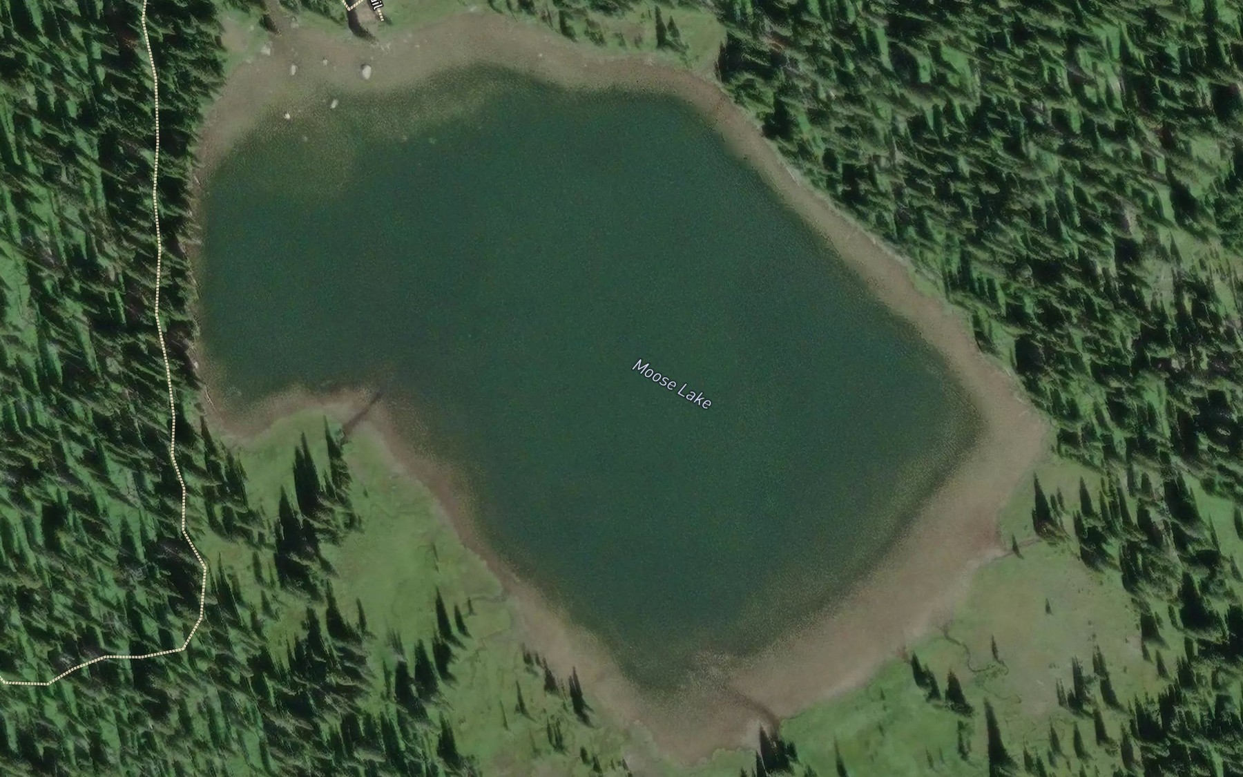 Satellite map of the Moose Lake