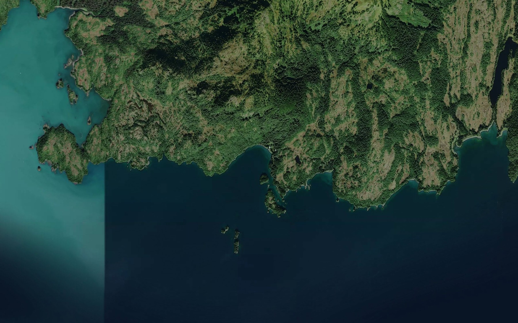 Satellite map of the Chenega Cove