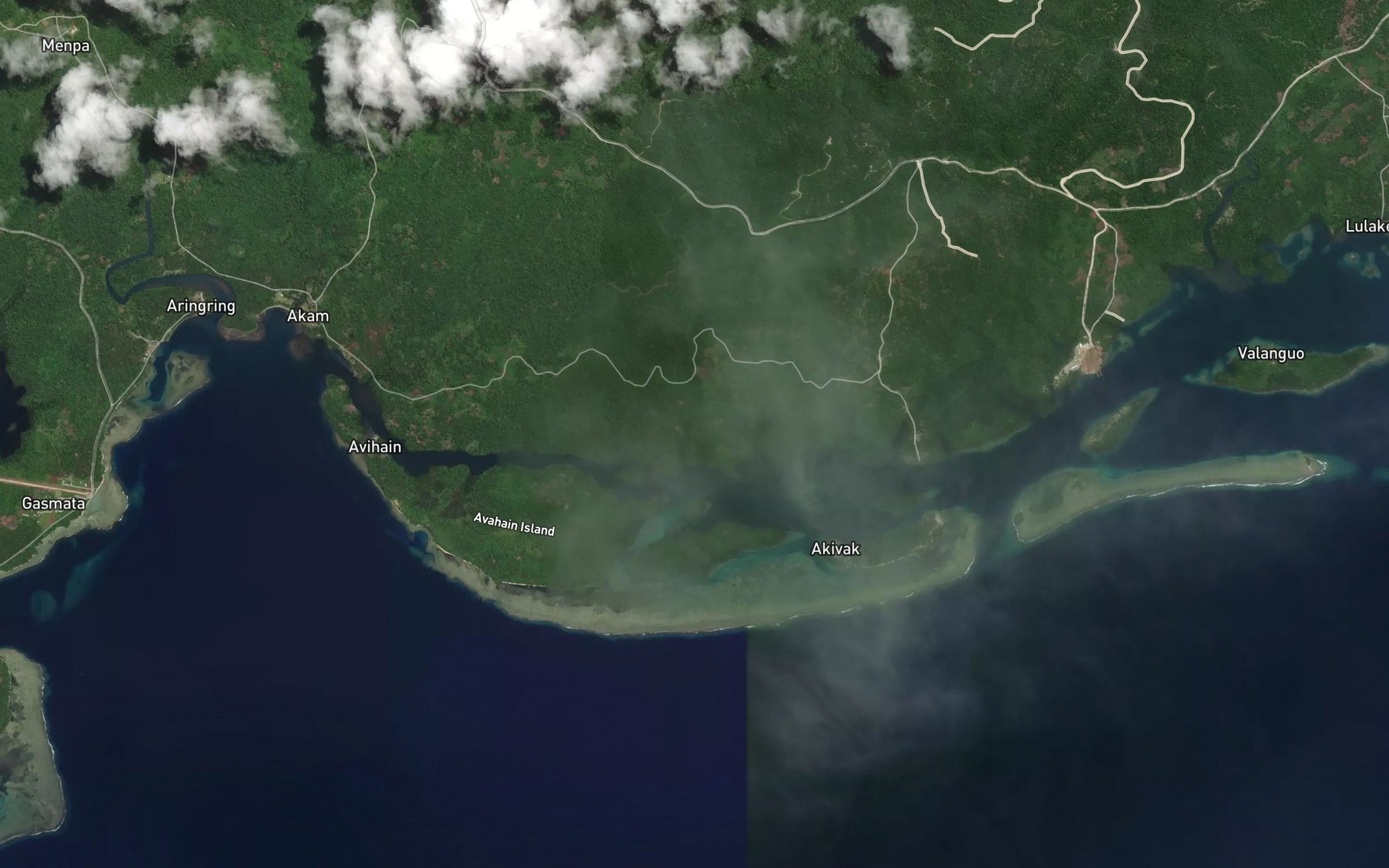 Satellite map of the Bopinbin River