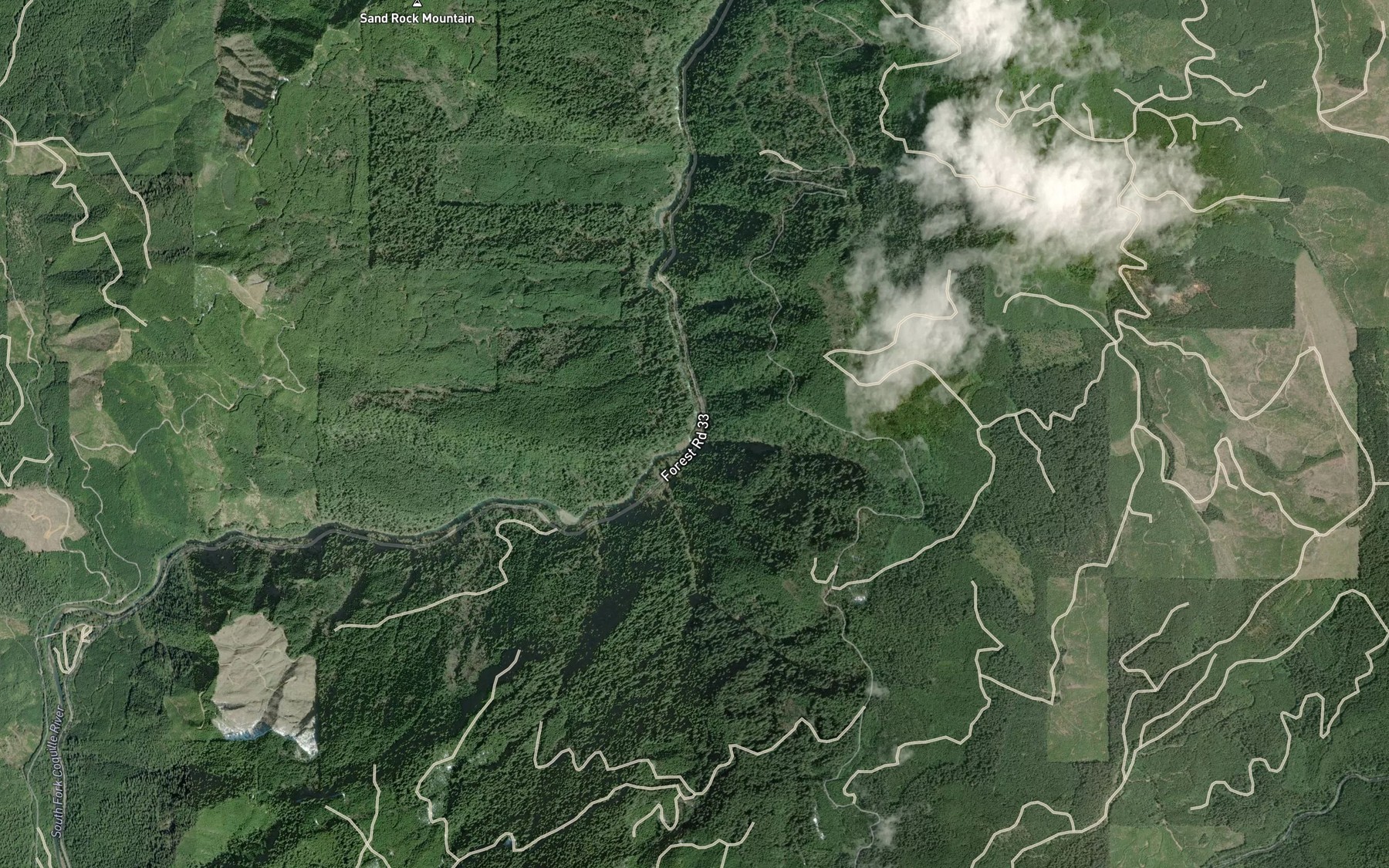 Satellite map of the McCurdy Creek