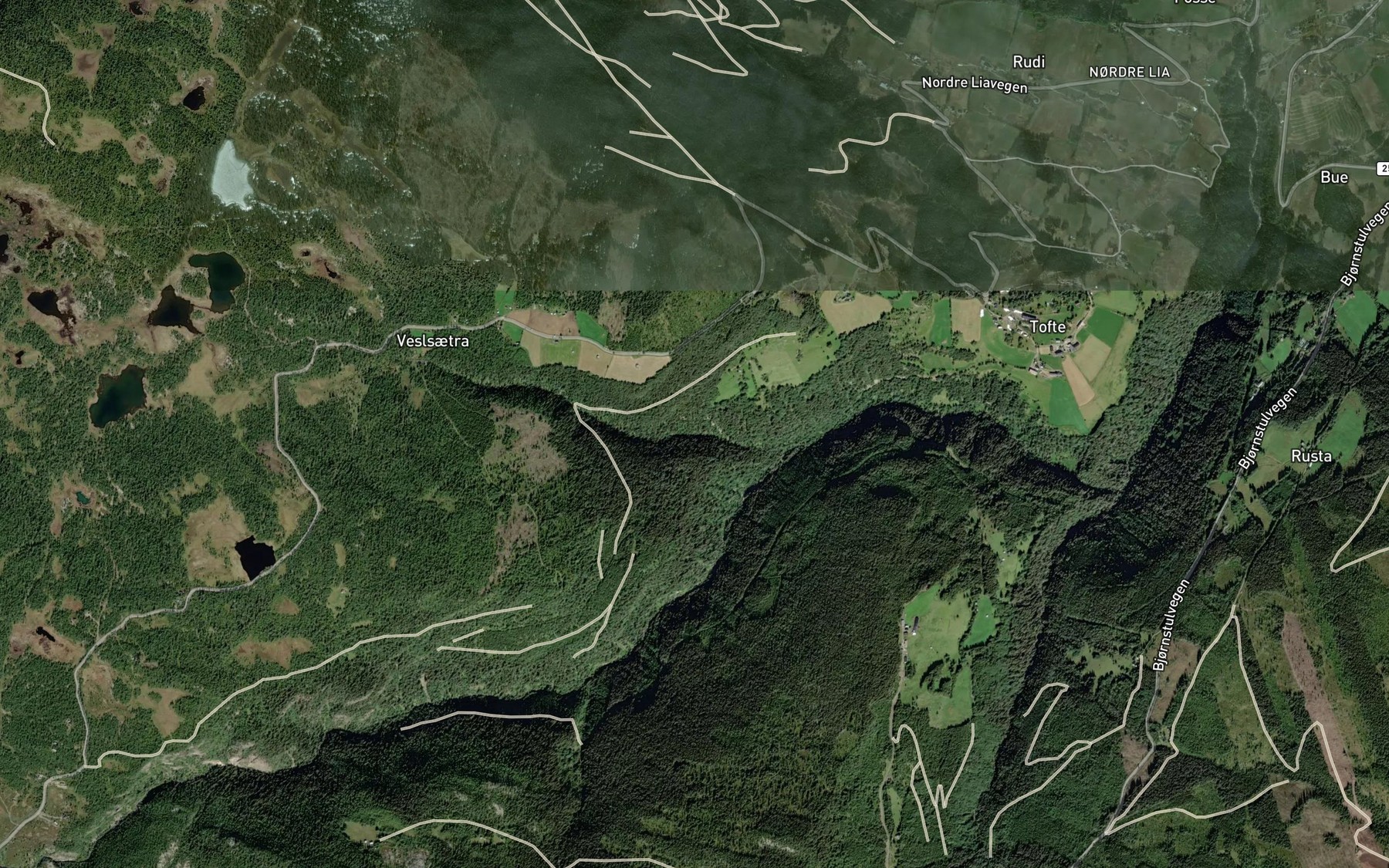 Satellite map of the Skikju