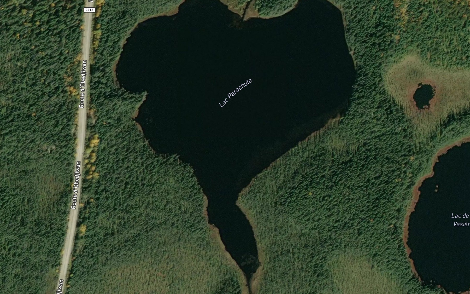 Satellite map of the Lac Parachute